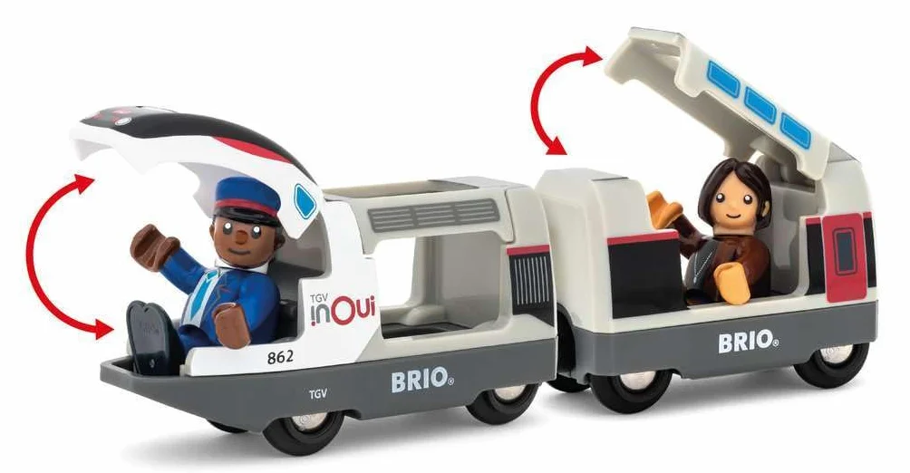 BRIO World - 36087 Trains of the World TGV Hochgeschwindigkeitszug | Spielzeuglok für Kinder ab 3 Jahren