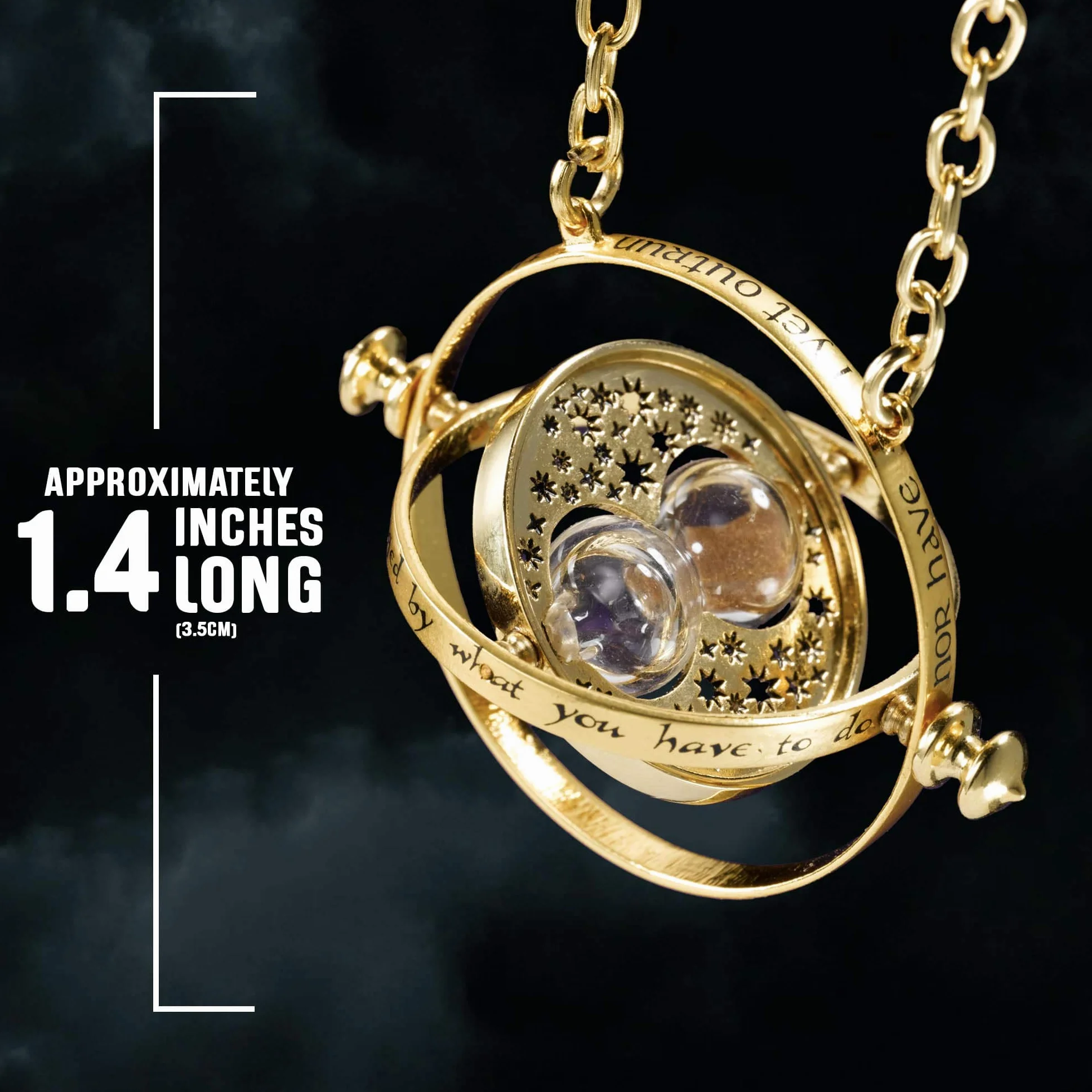 Noble Collection NN7017 Zmieniacz Czasu Hermiony Granger, 3,5 cm, Złoty