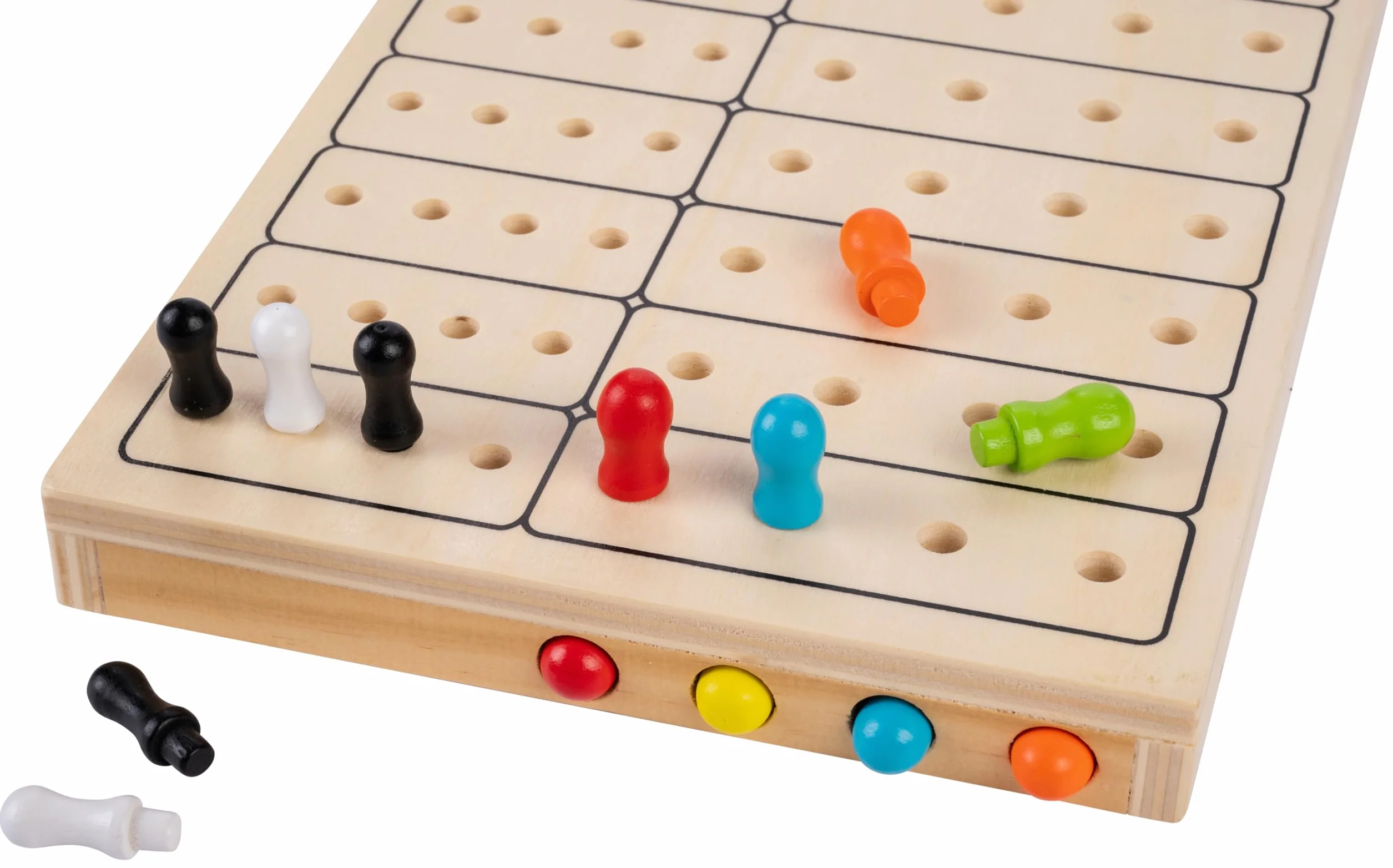 Engelhart Master Color drewniana gra podróżna łamigłówka logiczna kompaktowy format od 6 lat
