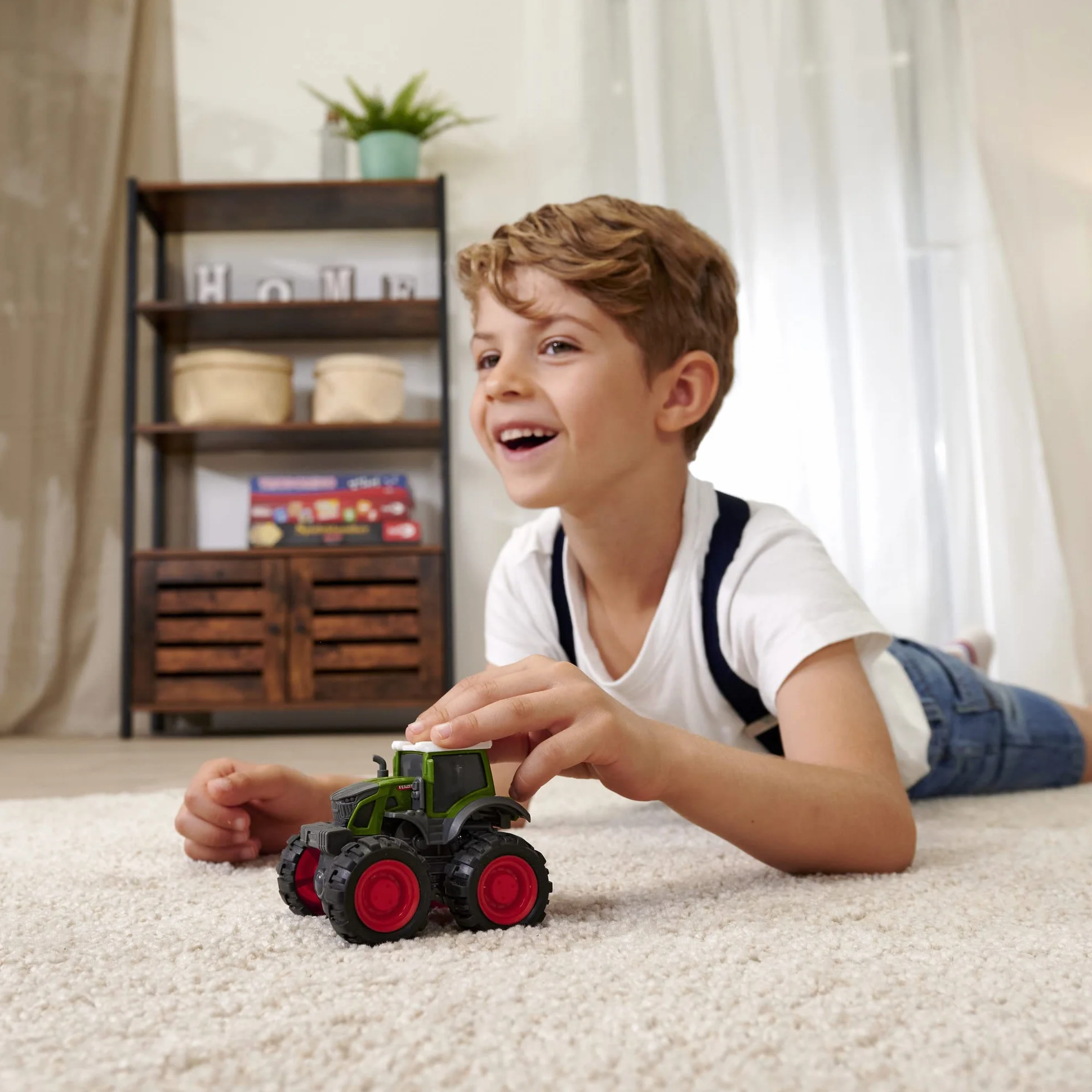Dickie Toys - Zabawkowy traktor Fendt Monster Tuck, (9 cm), traktor dla dzieci z silnikiem frykcyjnym, napędem czterokołowym i oponami XXL, dla dzieci od 3 lat