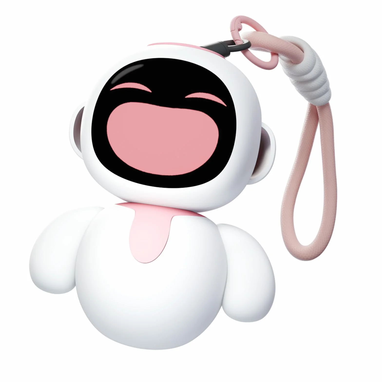 Eiliko Coral Pink - Twój mały robot z zawieszkami AI, który pasuje do każdego codziennego stroju, zabawne elektroniczne zabawki wiszące, dla par i najlepszych przyjaciół.