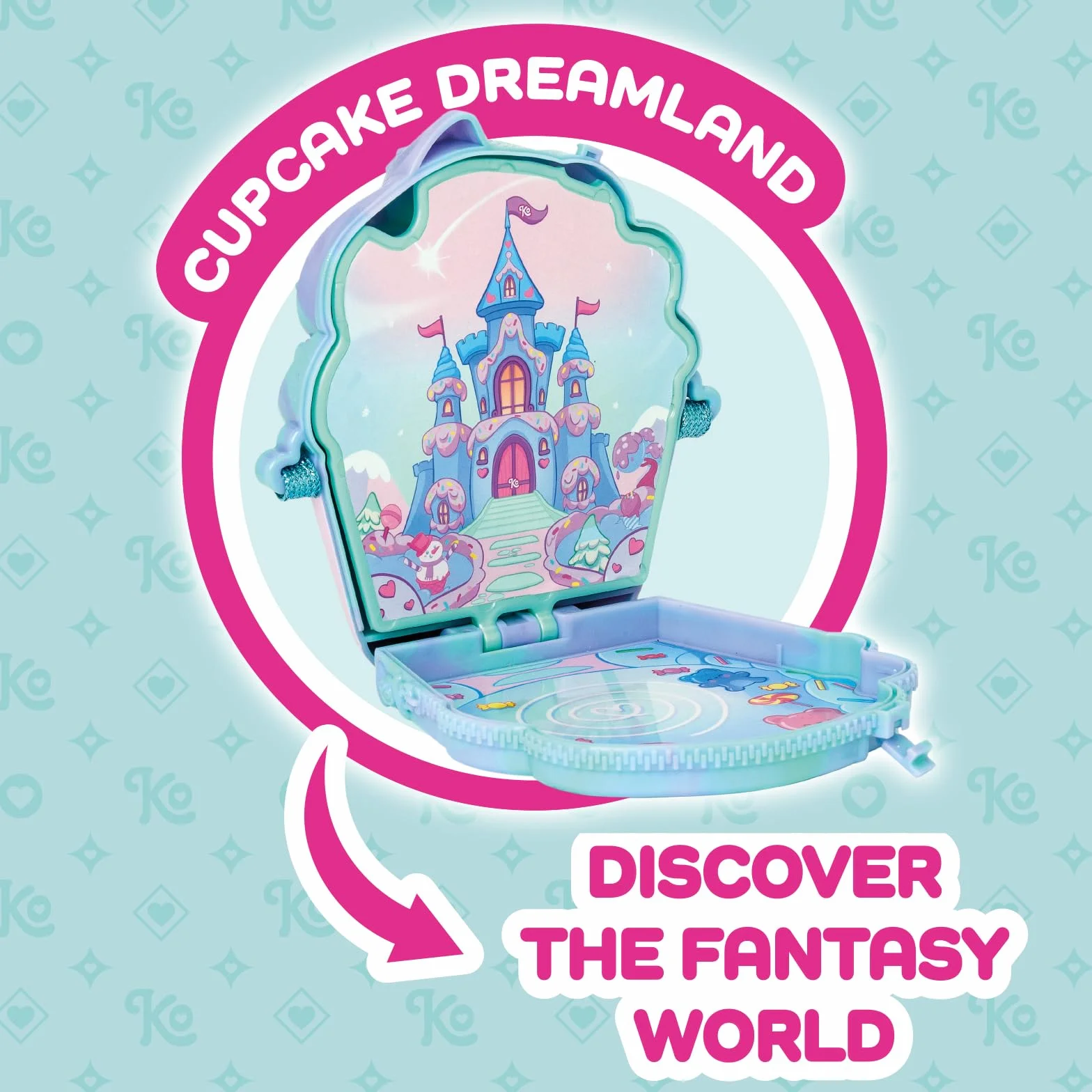 KOOKYLOOS CANDY LAND ICE CREAM STARS – 3 w 1 słodka stylowa lalka,zawartość:1 laleczka,3 stroje,2 pary bucików, mały jednorożec,przekąska, akcesoria Mix&Match i niebiesko-turkusowa torebka babeczka.