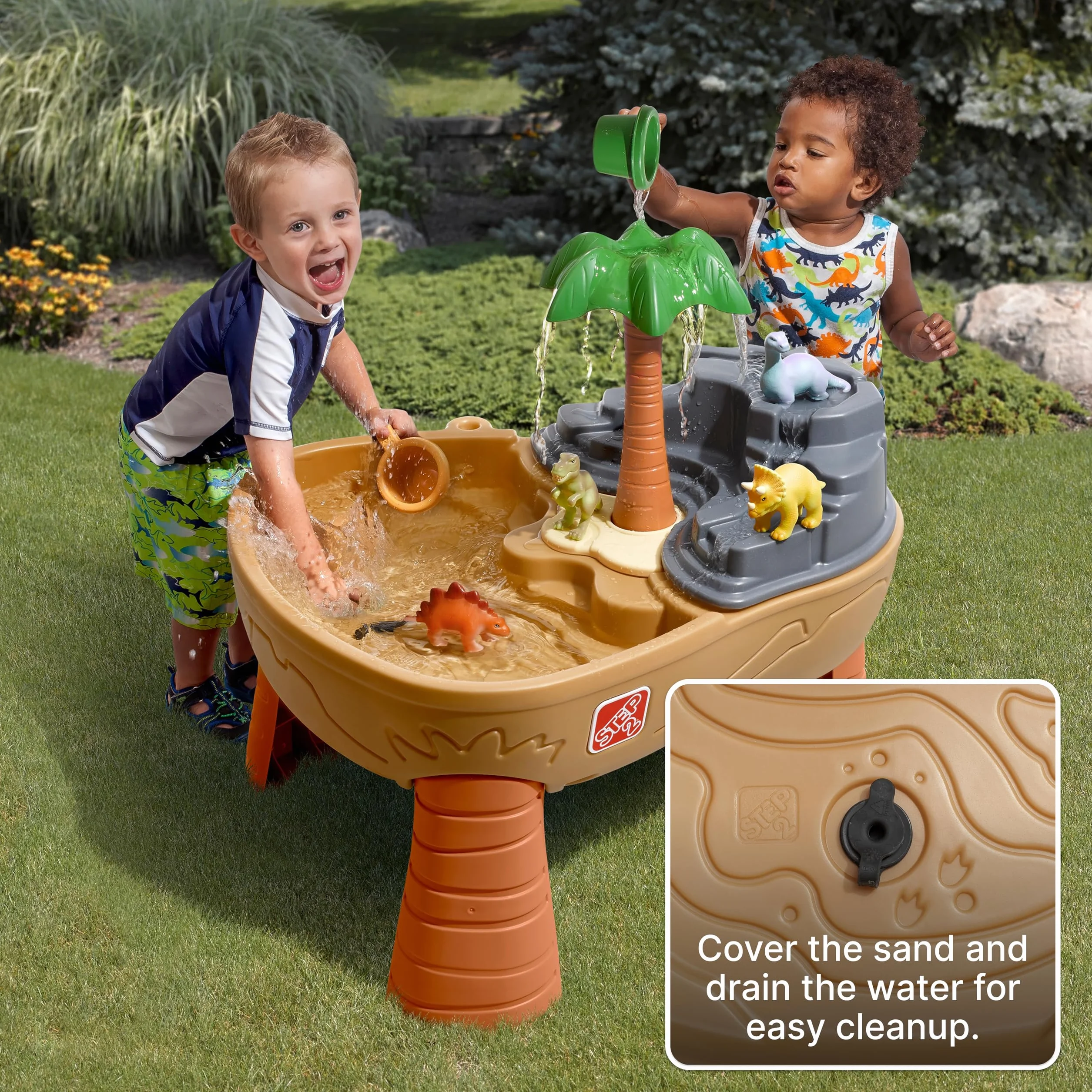 STEP 2 874500 Dino Dig Sand & Water Table, Brown
