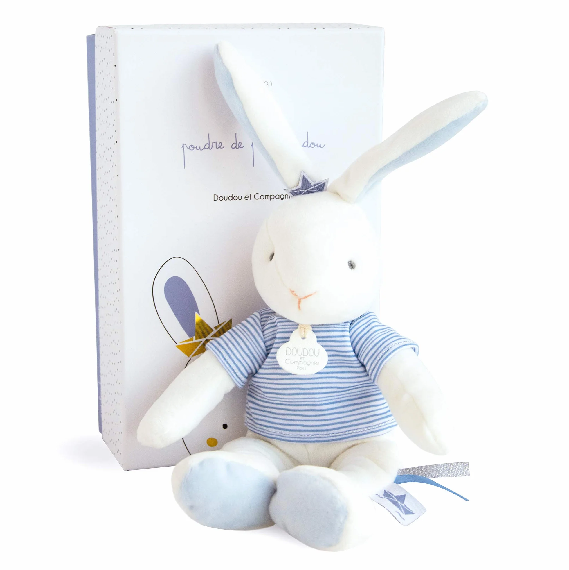 Doudou et Compagnie DC3517 KANINCHEN MATELOT - Marionette, niebieski