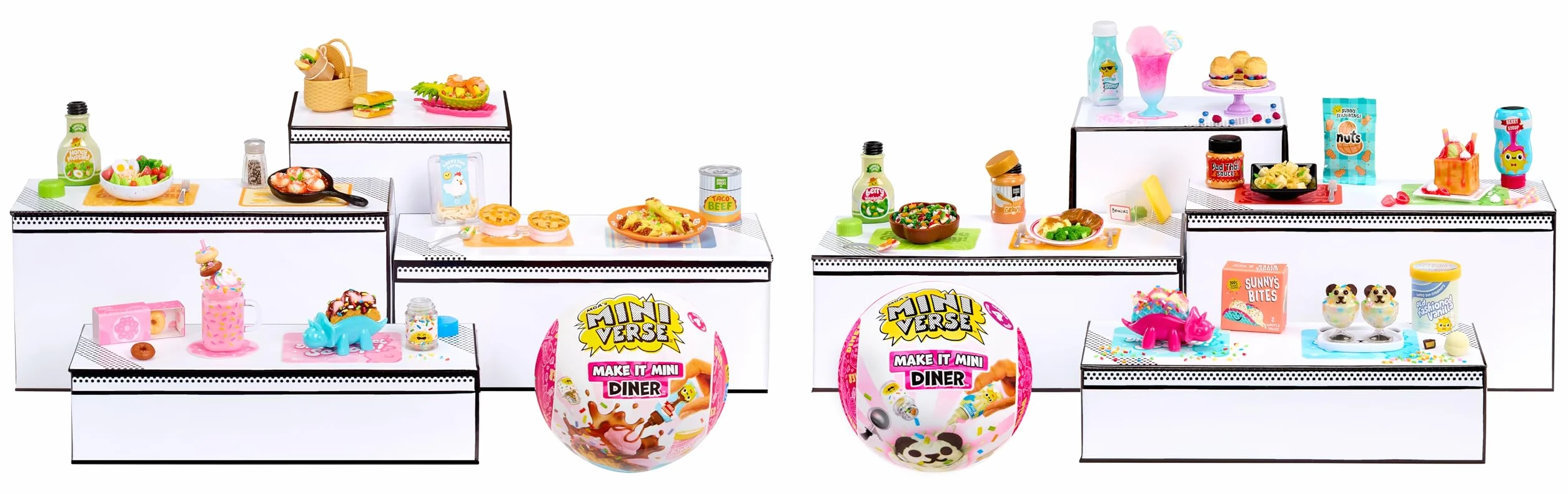 MGA's Miniverse Make It Mini Diner Series 4 - Mini Przedmioty Kolekcjonerskie, Pudełko Niespodzianka, Majsterkowanie, Zabawa Żywicą, Repliki Żywności, Dla Dzieci 8+, NIEJADALNE