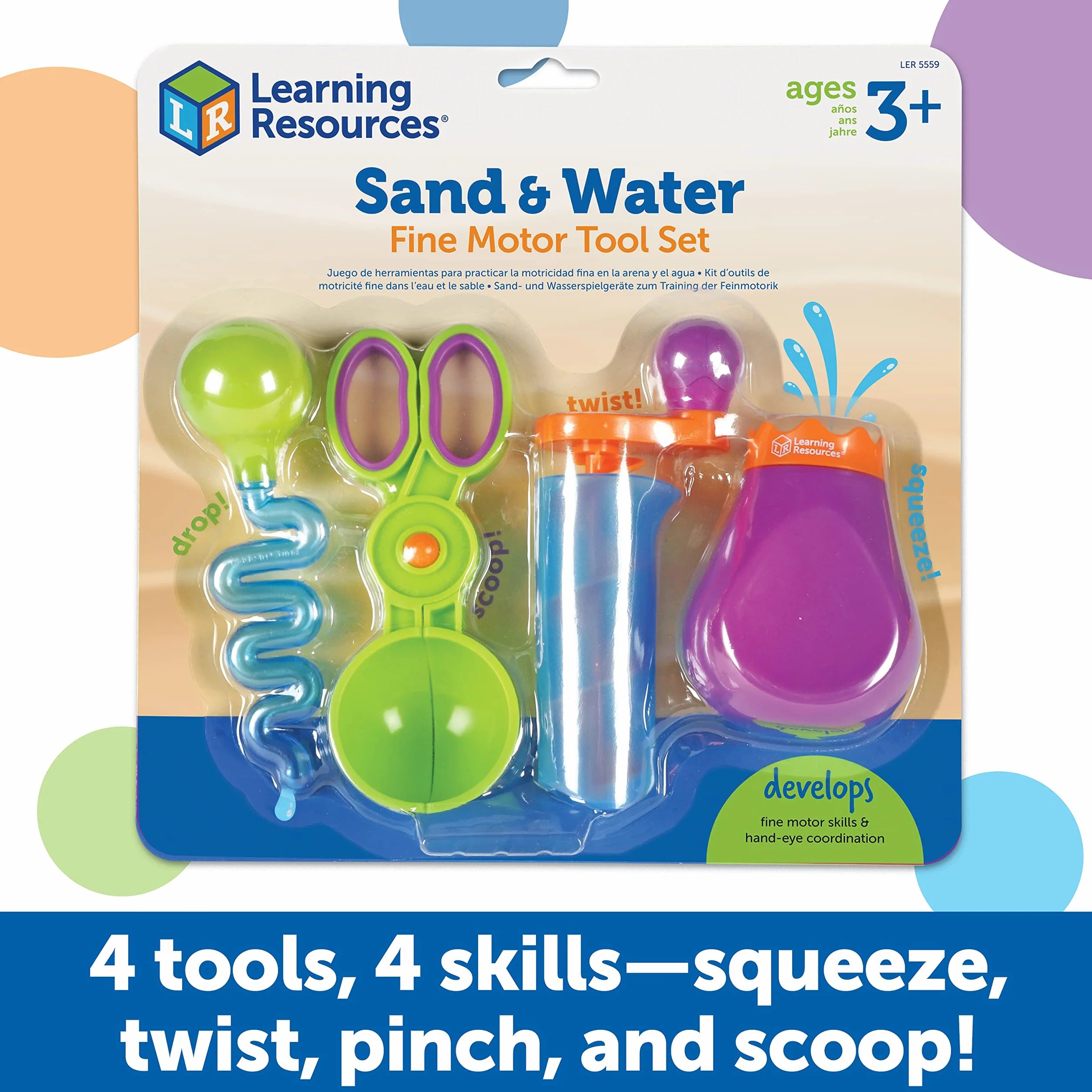 Learning Resources Piasek & Woda Cienki Silnik Narz?dzie Zestaw