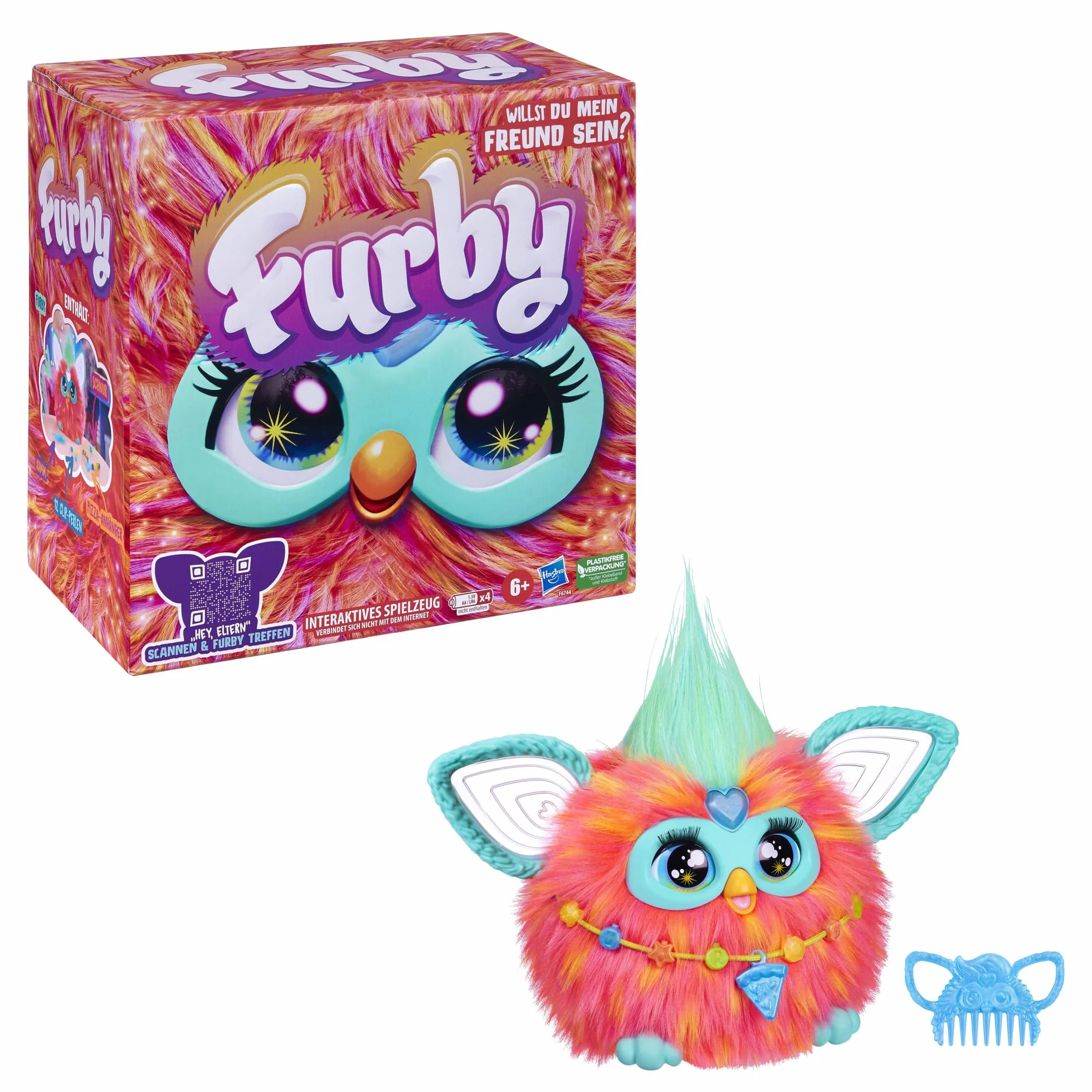 Hasbro Furby Zabawka interaktywna (pomarańczowa) - wersja niemiecka