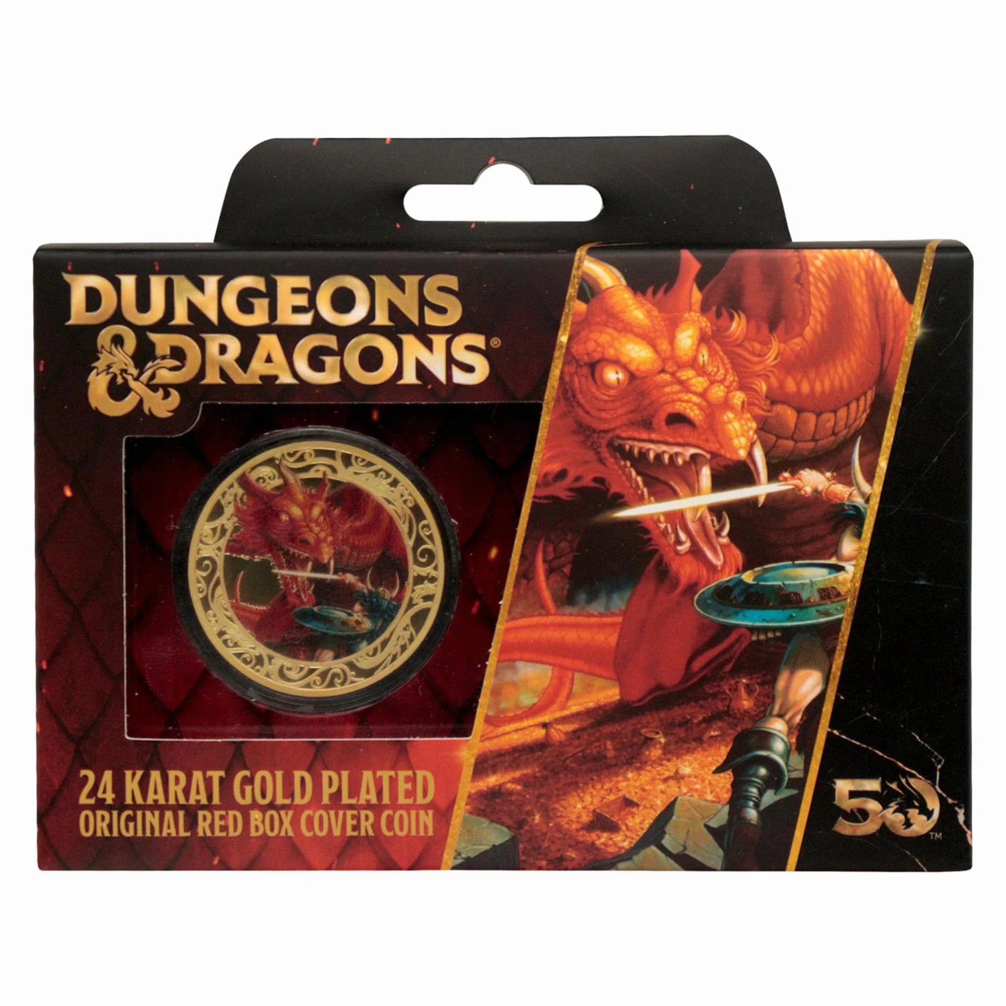 Dungeons & Dragons - 50th Anniversary 24k Gold Plated Coin With Colour Print