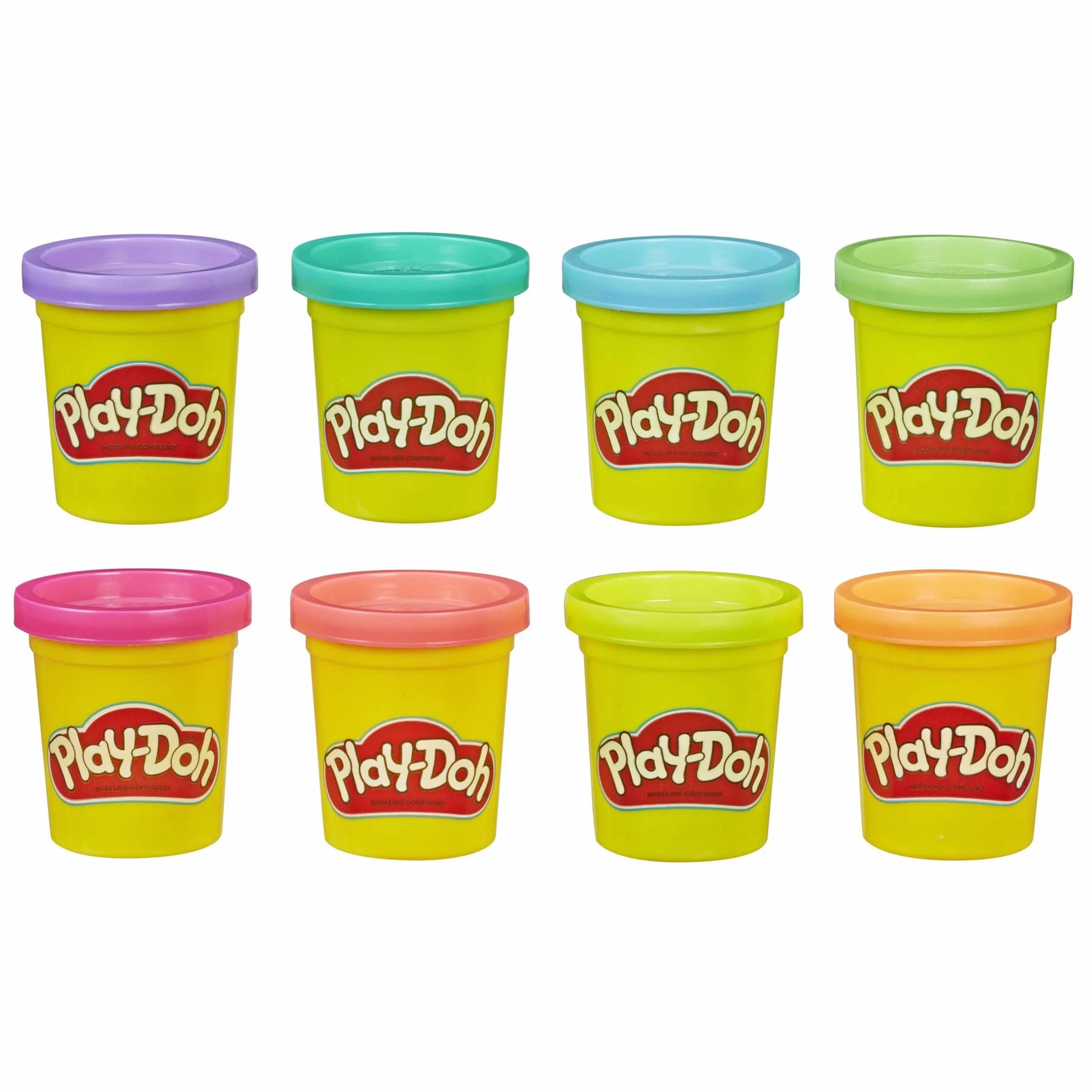 Play-Doh 8-pakowy neonowy nietoksyczny związek modelujący z 8 kolorami, E5063ES1