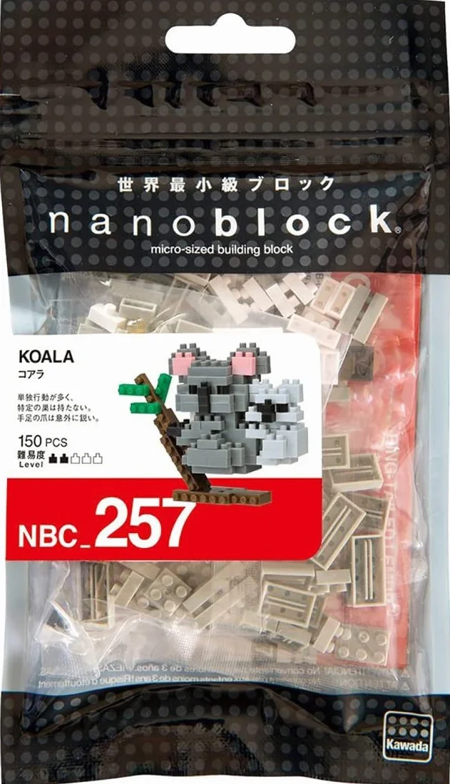 Bandai Nanoblock Koala Mini figurka z cegły zestaw do budowania NBC257