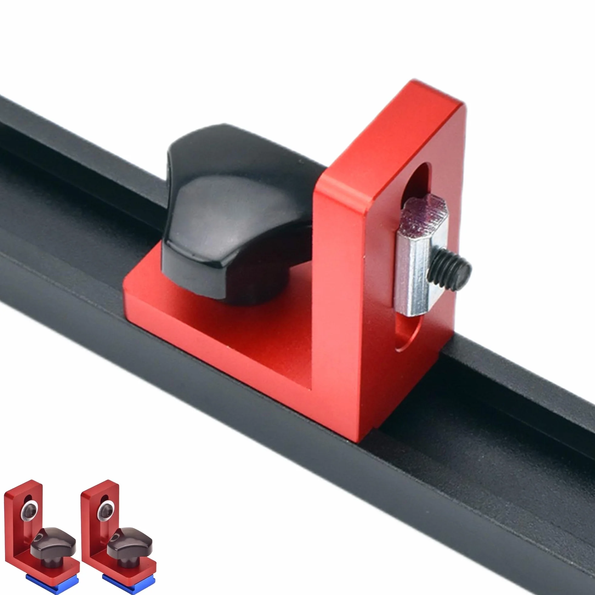 2 sztuki prowadnicy stop, 30 typ prowadnicy stop, T-szyny prowadnica stop, Mitre Track Stop dla T-Tracks stoper poślizgowy do obróbki drewna stoper do gehrowania obróbka drewna