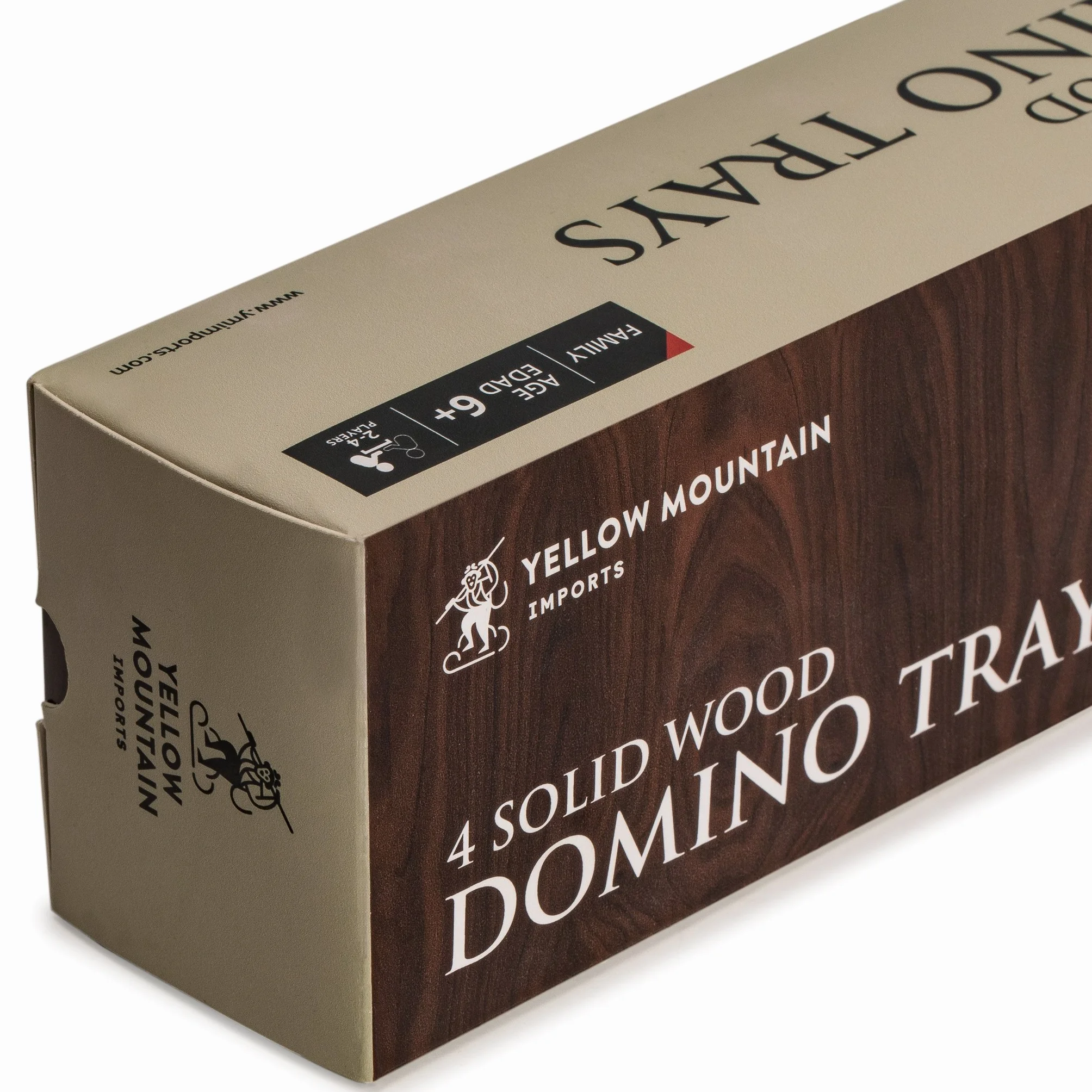 Yellow Mountain Imports Luksusowe Stojaki do Domina z Drewna Bukowego (25 Centymetrów) - Zestaw 4 Sztuk - Uchwyty do Domina Dla Mexican Train, Chickenfoot