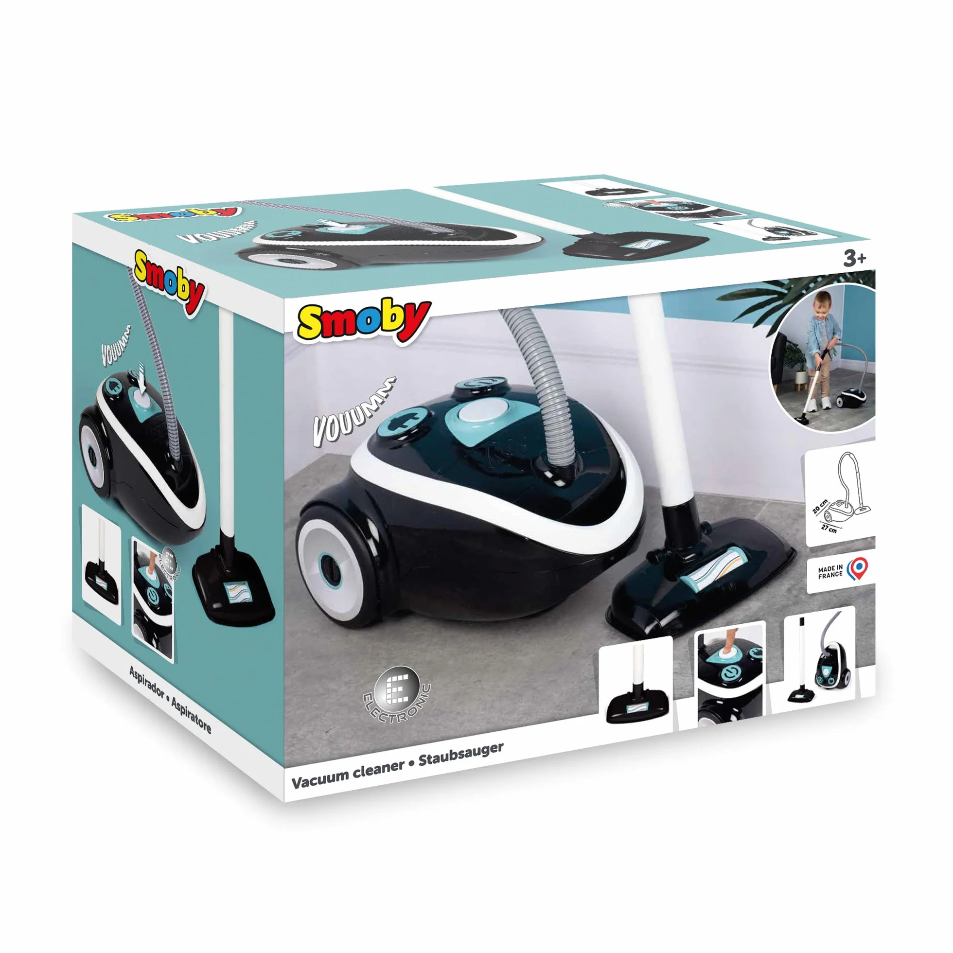 Smoby 7600330217 Odkurzacz z realistycznym dźwiękiem