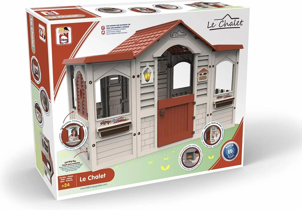 Chicos - Le Chalet domek do zabawy | domek ogrodowy dla dzieci od 2 lat | domek do zabawy dla dzieci na zewnątrz (89650)