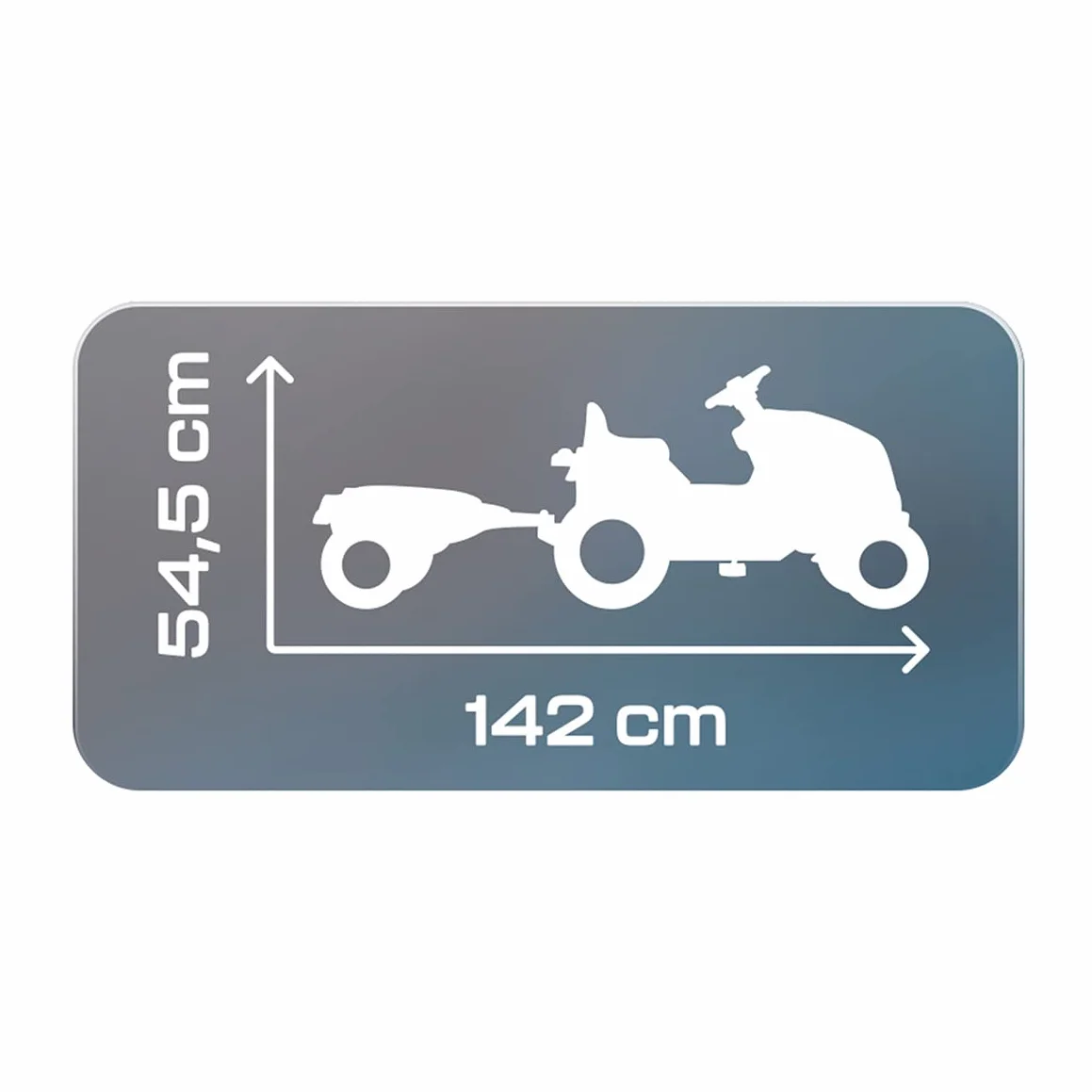 Smoby - Farmer XL Niebieski Traktor + Przyczepa - Traktor na pedały dla dzieci - Regulowane siedzenie - Kierownica z klaksonem - Otwierana maska - Od 3 lat - Wyprodukowano we Francji