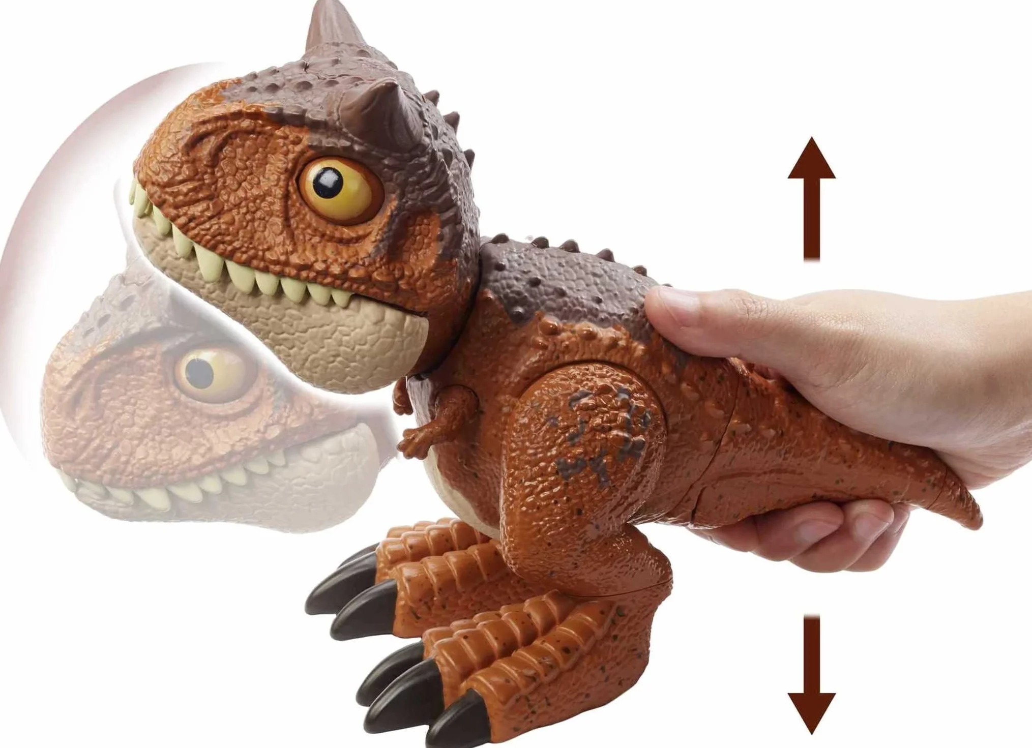 Jurassic World HBY85 - Atak ukąszenia Carnotaurus Toro Figurka akcji dinozaura, wiek 4+