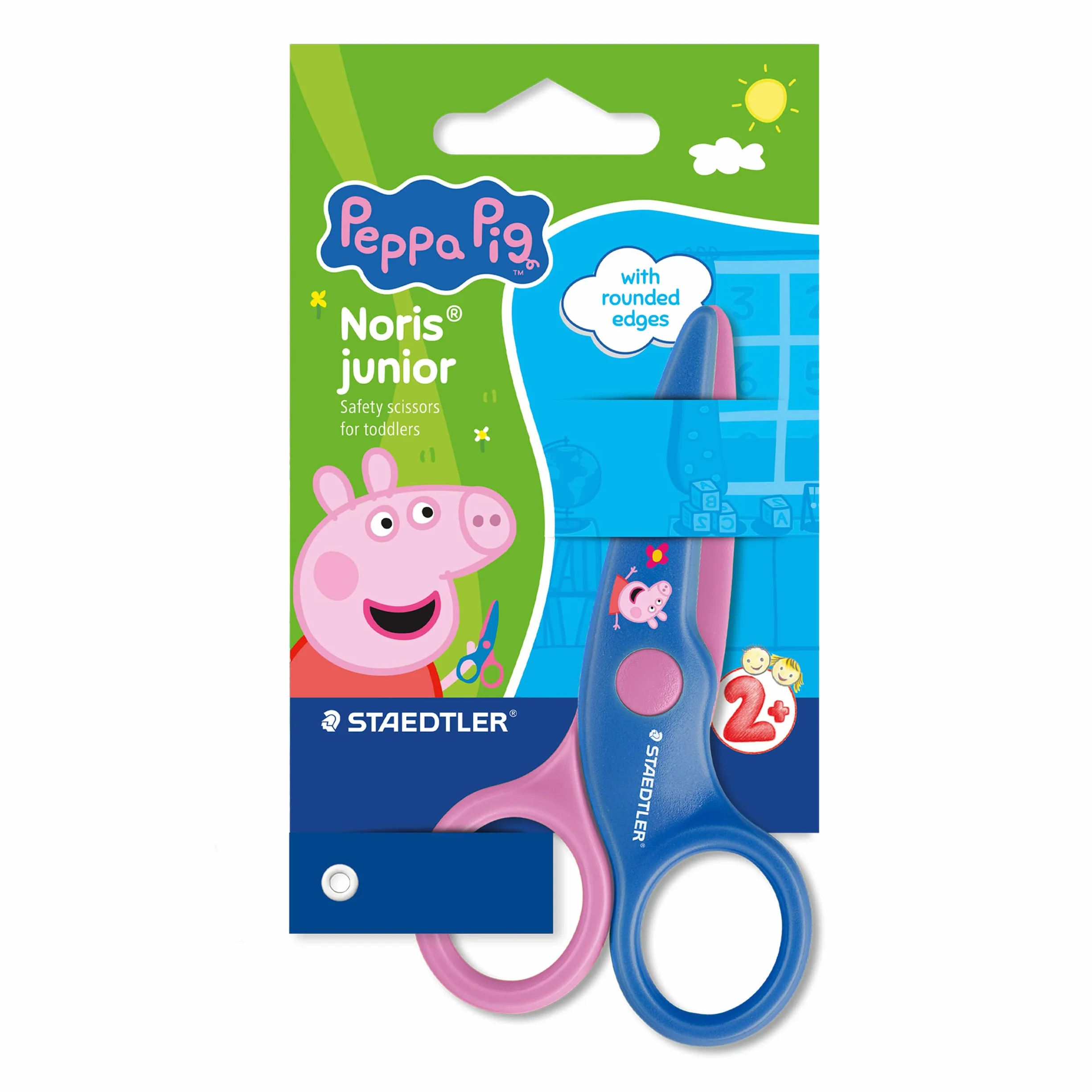 STAEDTLER Świnka Peppa x Noris Nożyczki bezpieczeństwa dla małych dzieci 2+ zajęcia artystyczne 965 40BKL1