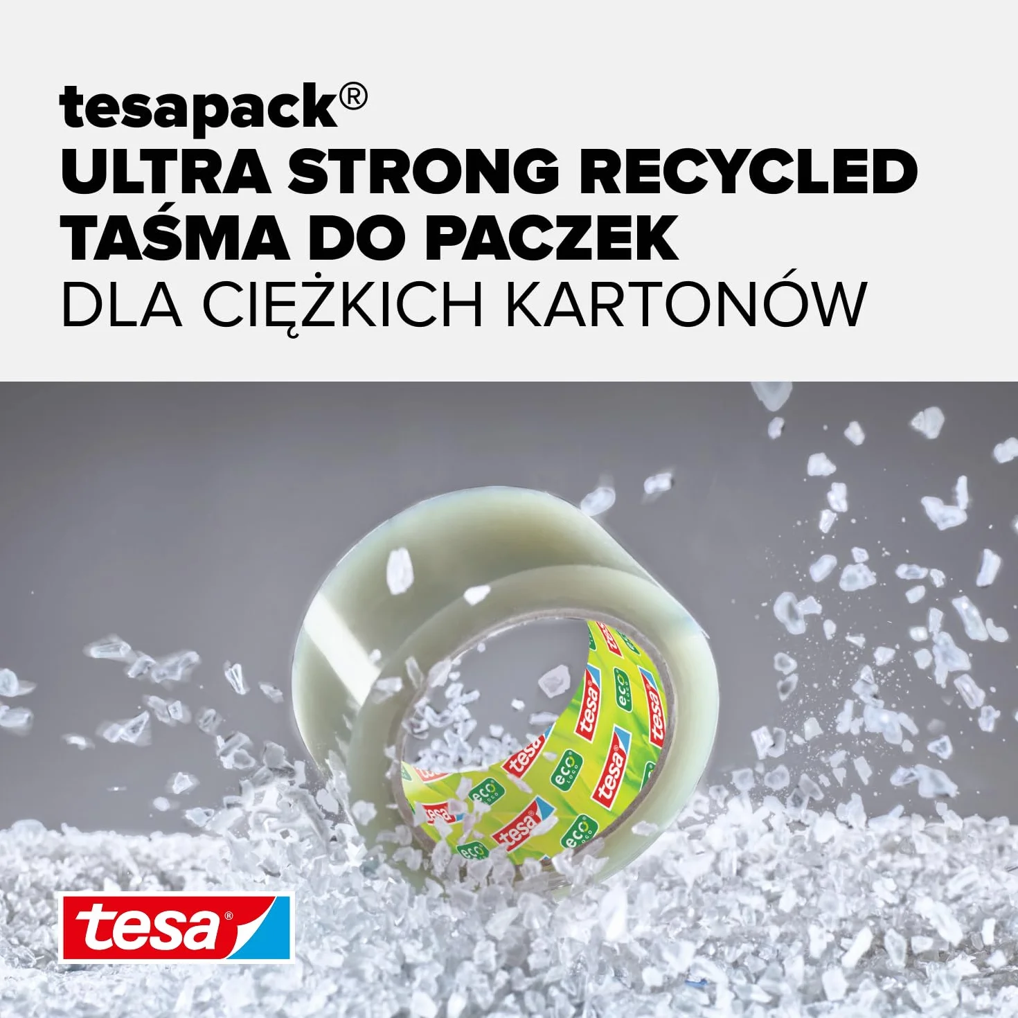 Tesa Ultra Strong 58297-00000-00 Taśma Klejąca, Przezroczysty, 66 m x 50 mm