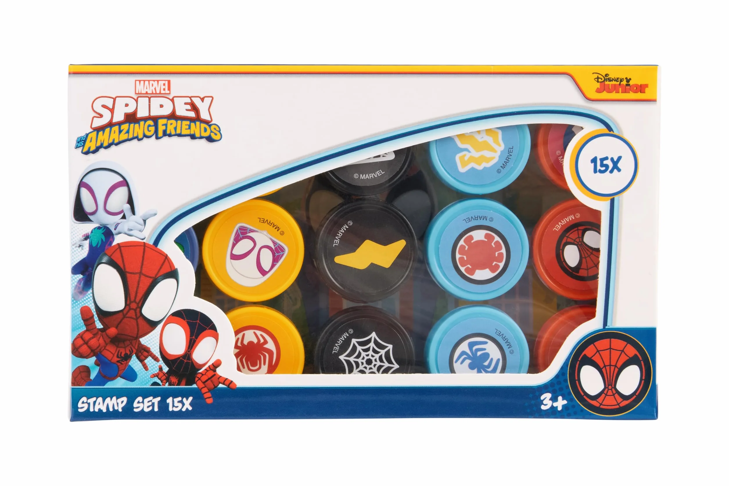 Disney Store Spidey und Seine Super-Freunde zestaw pieczątek dla dzieci 15 zabawek do stempli Marvel od 3 lat