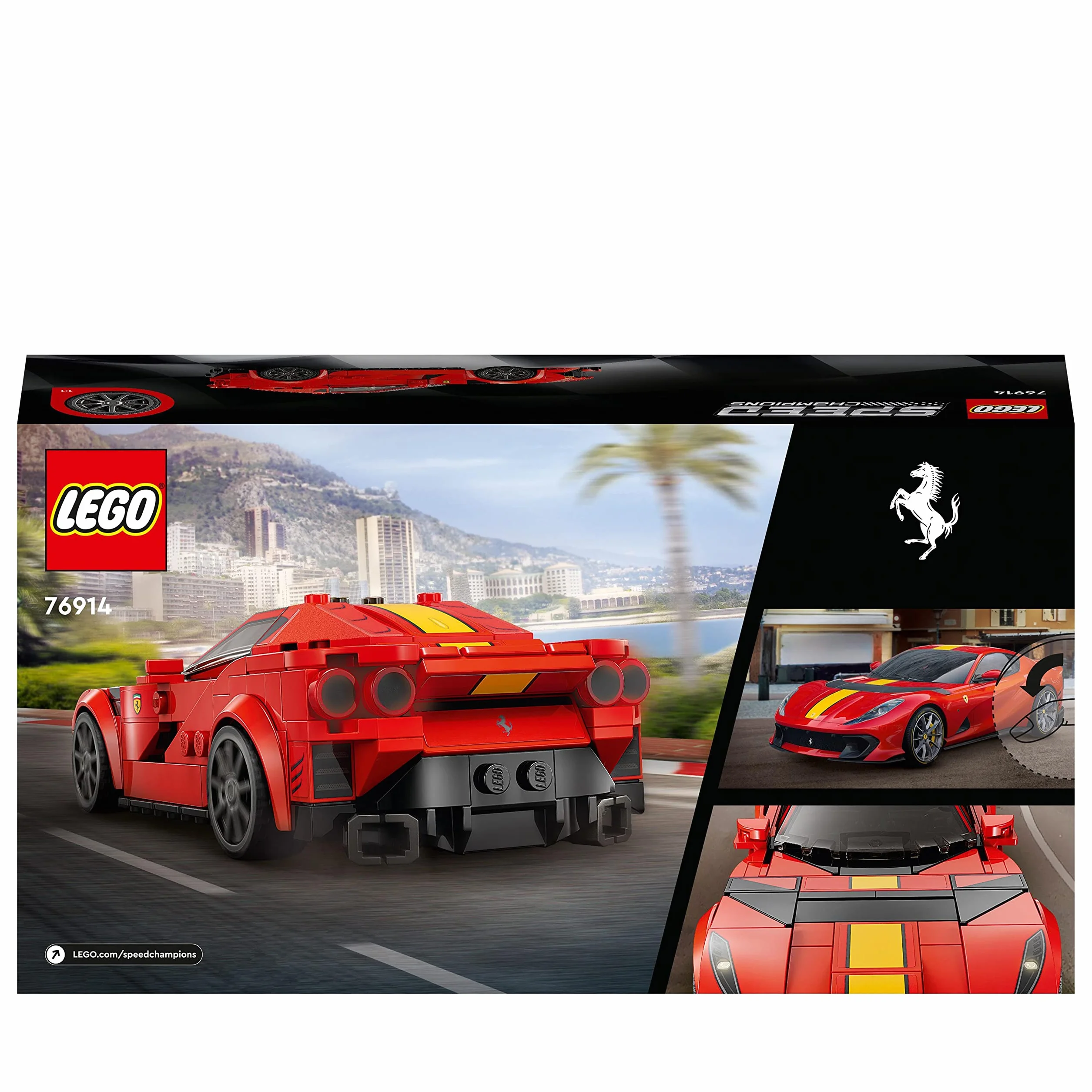 LEGO Speed Champions Ferrari 812 Competizione, Sportowy Samochód, Zabawka dla Dziecka do Zbudowania, Seria 2023, Prezent dla 9-latka i Fana Pojazdów Wyścigowych, 76914