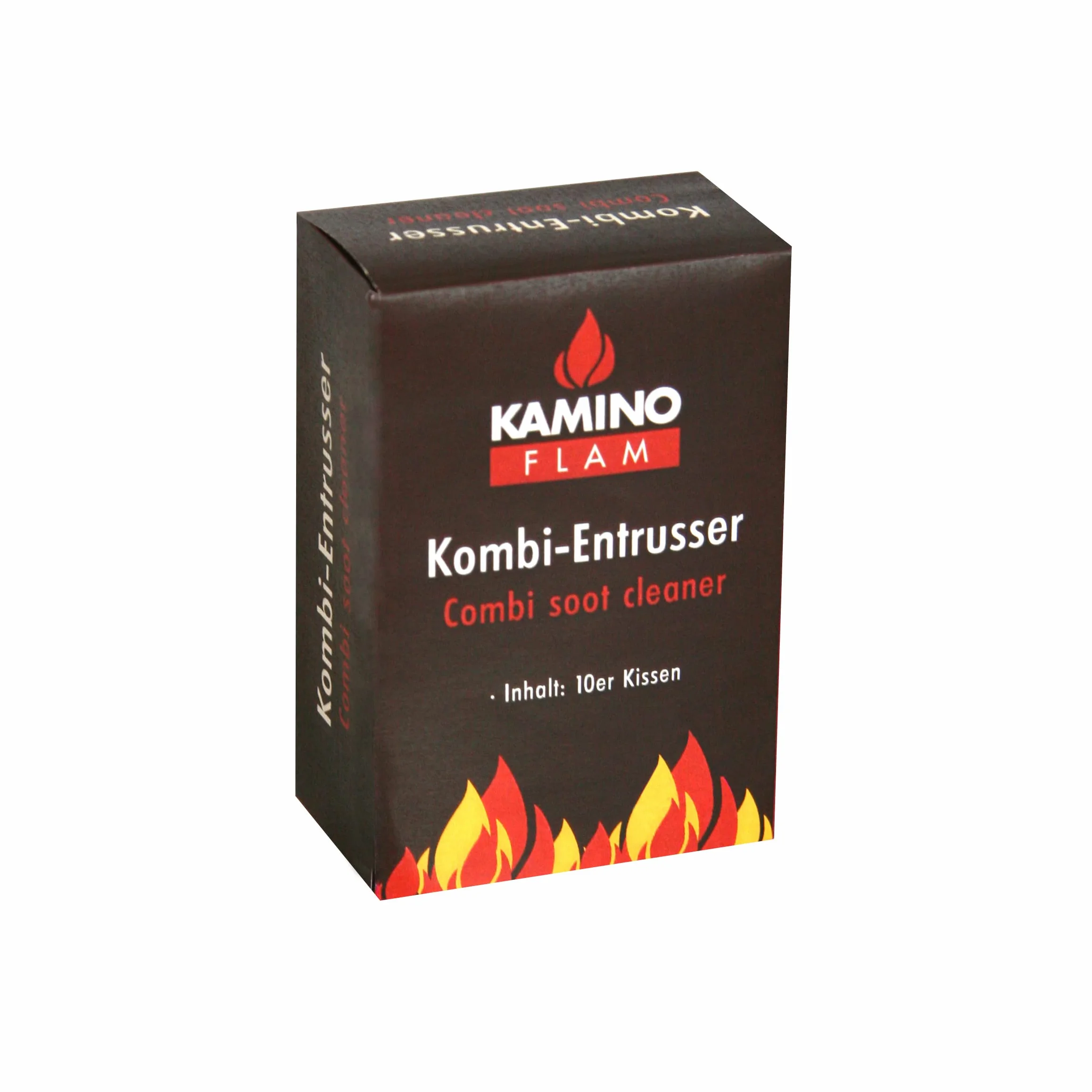 Kamino-Flam Chemiczny kominiarz 1268 T, środek do czyszczenia pieców, pieców, kominków, kotłów, rur i łokci kominkowych, usuwania sadzy, smoły i innych tłuszczów, w zestawie 10 sztuk
