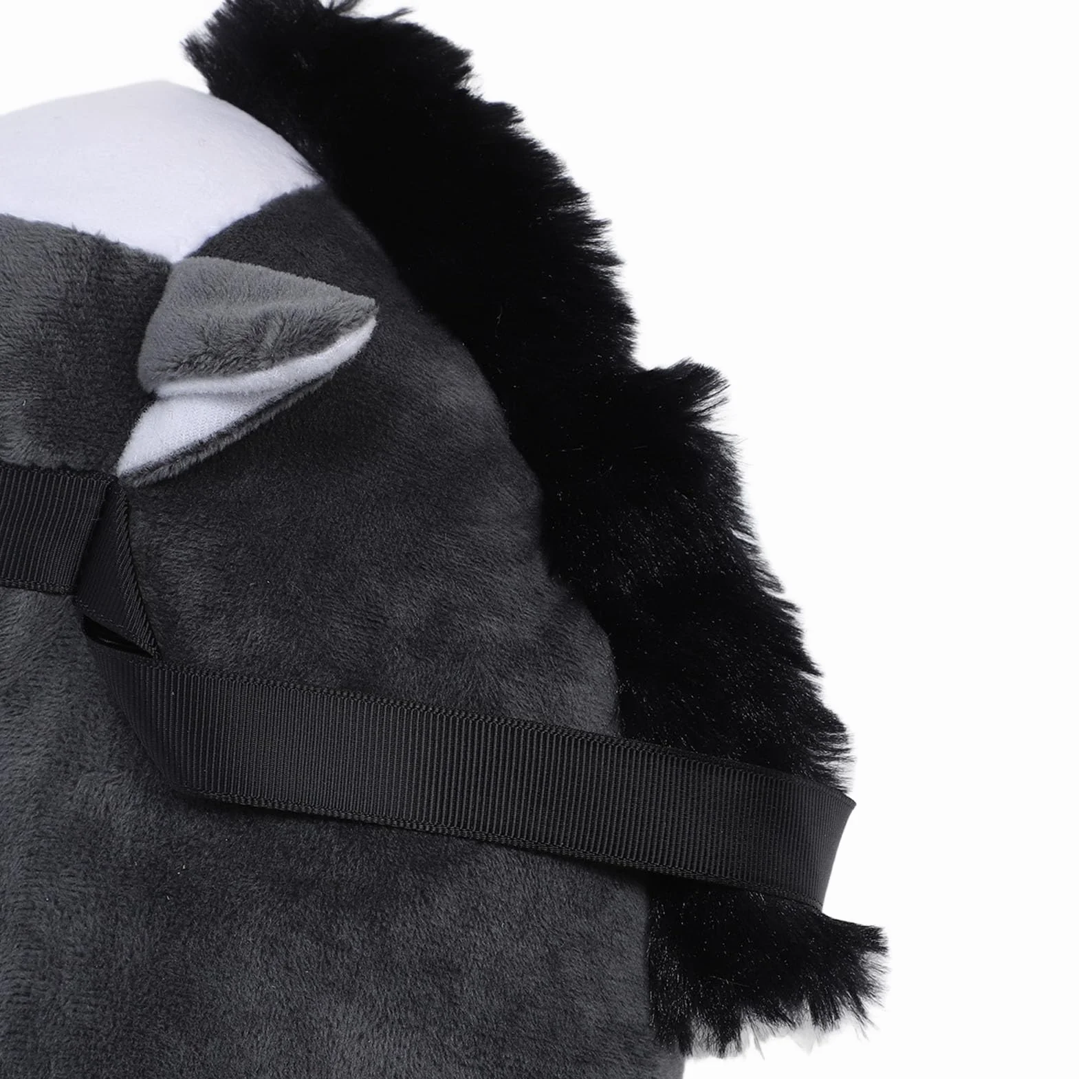 Konik Hobbystyczny, Zabawka na Patyku, Plusz i Kreskówka z PVC, Symulowany Ręcznie Wykonany koń Hobbystyczny dla Dzieci do Zabawy na świeżym Powietrzu (BLACK)