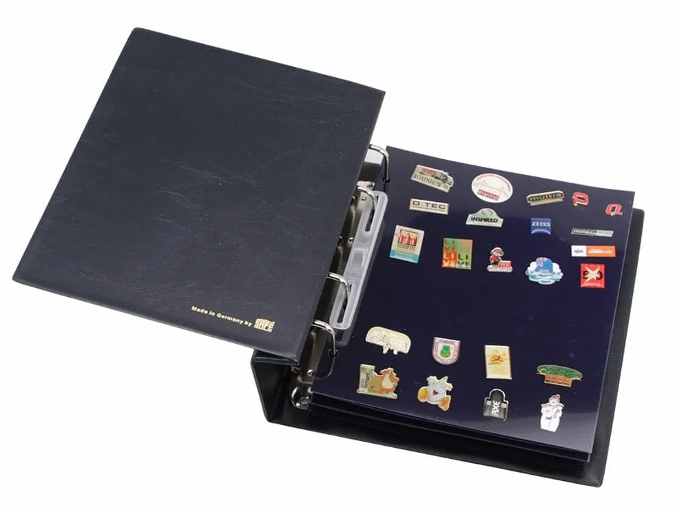 SAFE 7860 pinów album kolekcjonerski na 80 pinów + 2 arkusze z aksamitu + 2 przegródki