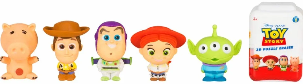 Sambro Disney Toy Story 4 figurki kolekcjonerskie, z Woody, Buzz, Alien, Hamm i Jessie, stwórz własne figurki z puzzli, od 3 lat, 1 ukryta figurka
