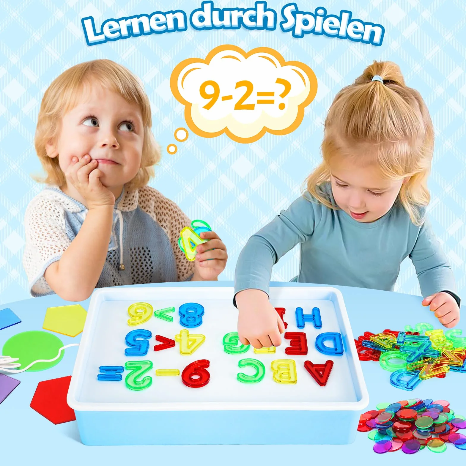 Yellcetoy Zabawki Montessori 3+ Lat - Interaktywny Stolik Świetlny Sensoryczny z 149 Akcesoriami, Light Box Terapeutyczny dla Dzieci z ADHD/Autyzmem, Edukacyjne Gry Rozwijające Motorykę (3-7 łac)