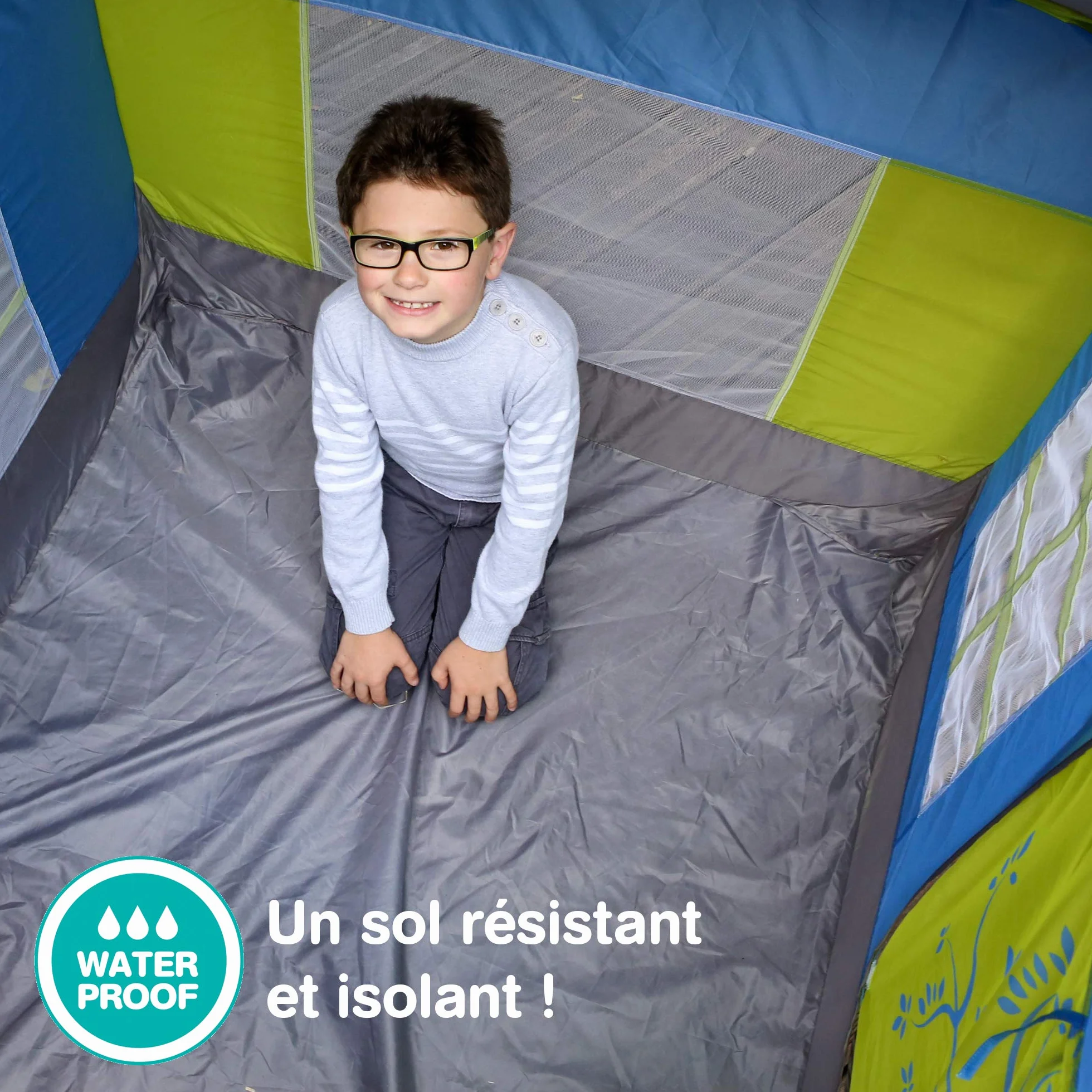 LUDI - Domek ogrodowy Pop Up, domek letniskowy - duży namiot do zabawy, odporna tkanina anty-UV, izolacja podłogi, duża wentylacja - łatwy do zainstalowania i przechowywania system Pop Up - od 2 lat