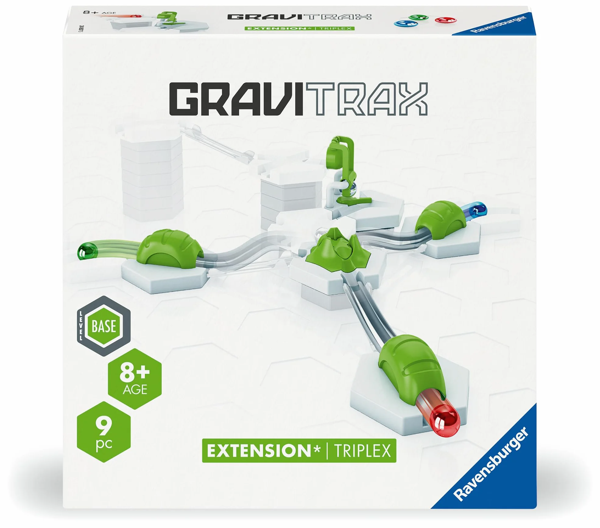 Ravensburger - GraviTrax - 9-częściowy zestaw rozszerzeń Triplex - Circuit de Balls - Od 8 lat - Wersja francuska - 24857