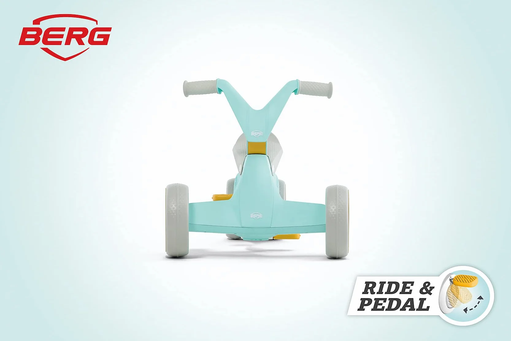 BERG GO² 2w1 Nosidełko | Samochód dla dzieci, Karting, Rower dla niemowląt, Rowerek dla niemowląt, Edukacyjny spacerowicz, Pojazd dziecięcy 10-30 miesięcy (Menthe), FR : Jeden rozmiar (rozmiar
