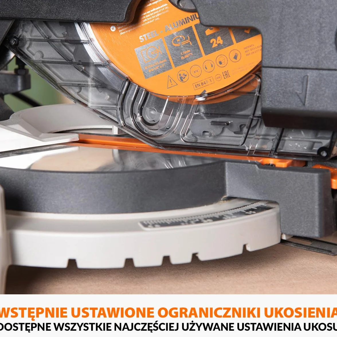 Evolution Power Tools R210MTS-G2 Zmienna piła ukośna/stołowa, kompaktowa, wielofunkcyjne cięcie różnych materiałów, ostrze TCT w zestawie do cięcia drewna, plastiku i metalu, 210mm
