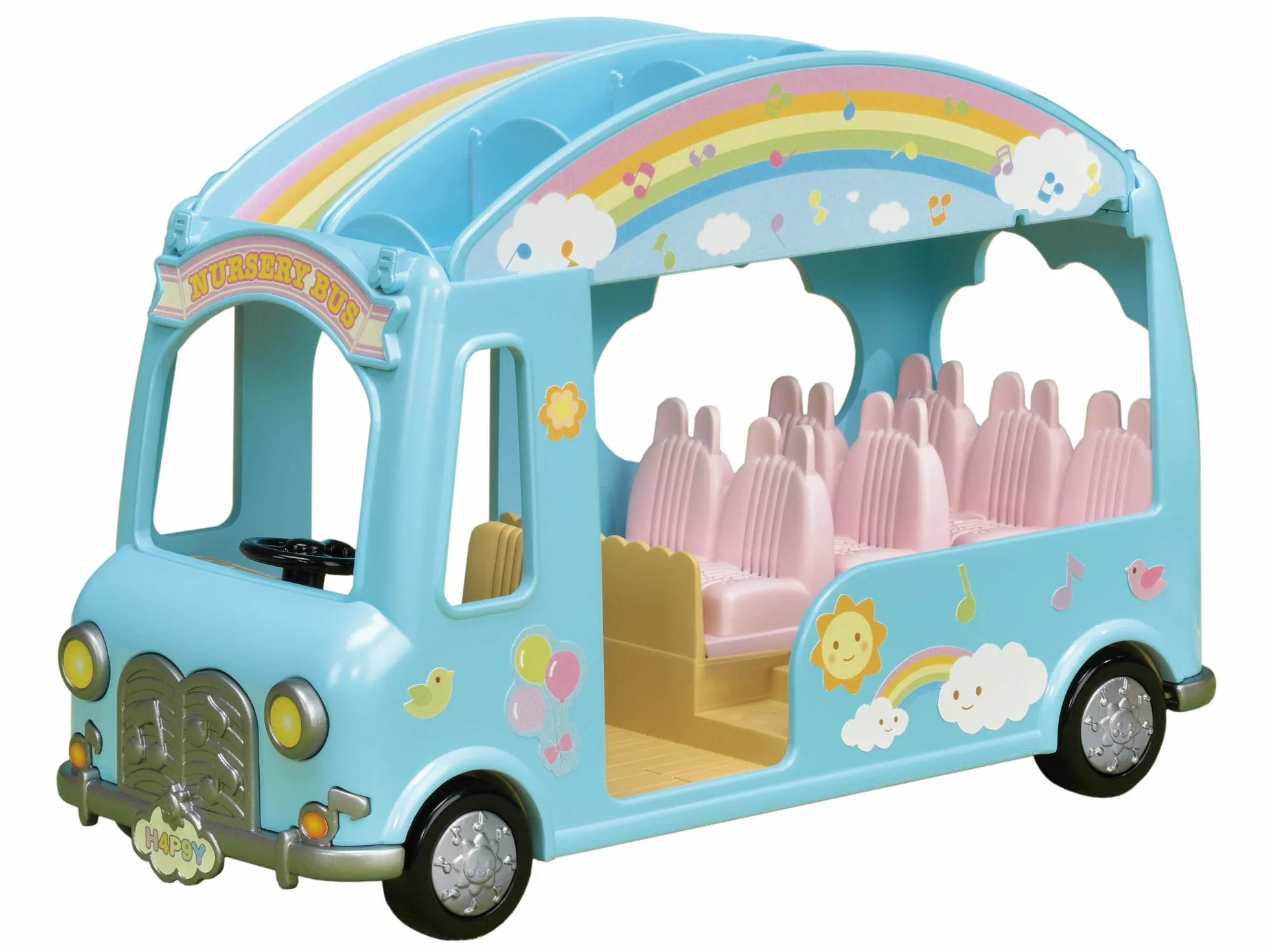 Sylvanian Families Słoneczny Autobus Przedszkolny Zestaw do Zabawy, Wielokolorowy, od 3 lat