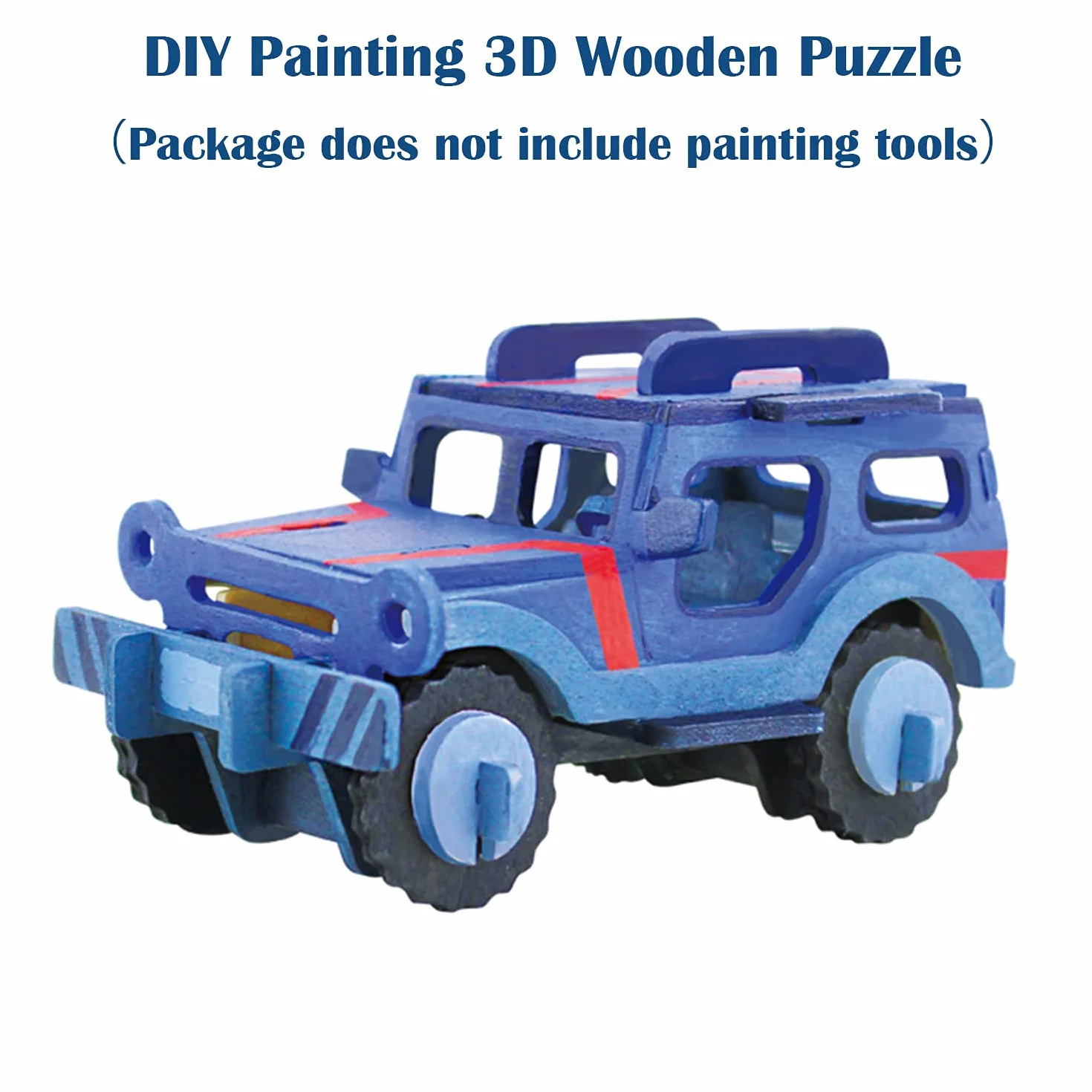 Georgie Porgy Zestaw konstrukcyjny, drewniane puzzle 3D, wycinane drewniane modele dla dzieci, zabawka, zestaw 3 szt. (dwupłatowiec, terenówka, statek ratowniczy)
