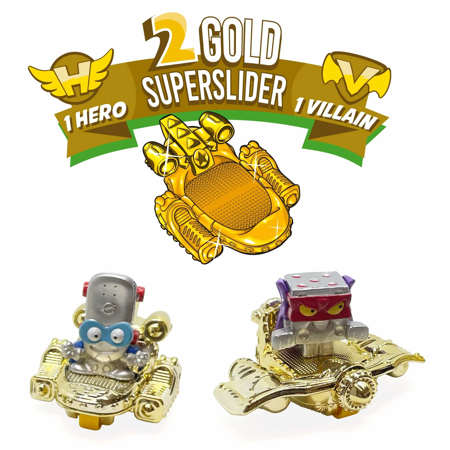 SUPERTHINGS Złota puszka figurki specjalne seria 3 Mr. King złoty przywódca srebrny kapitan supersuwak