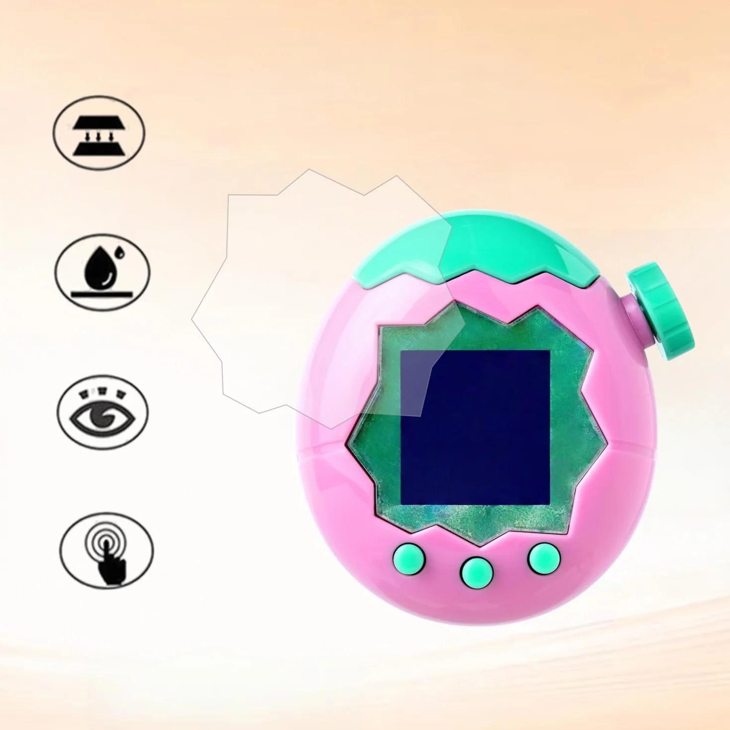 6 sztuk folii ochronnej kompatybilnych z Tamagotchi Paradise, HD bez pęcherzyków powietrza, pełne pokrycie
