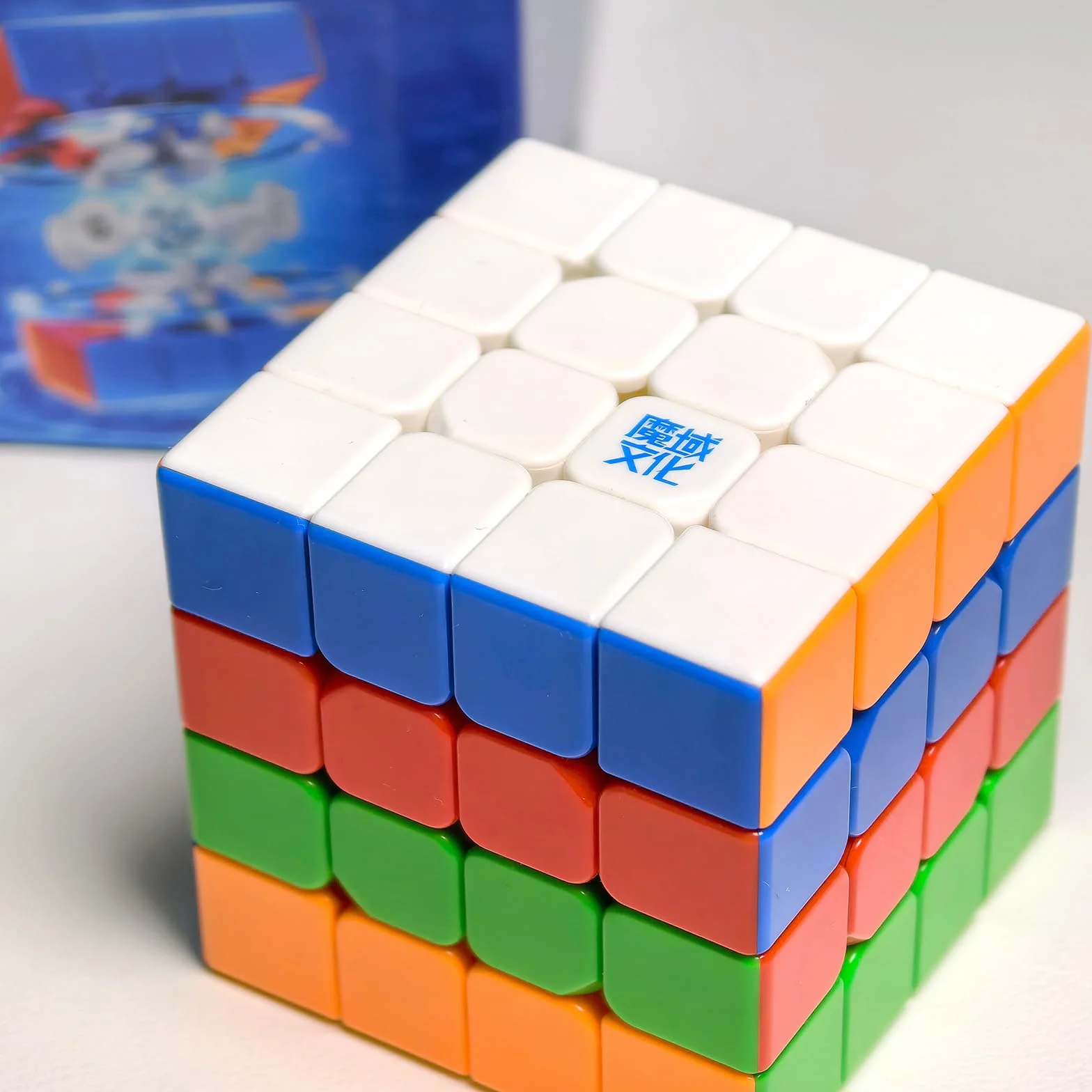 Moyu Aosu V7 4x4 Magnetic Speed Cube, 4 by 4 Flagship Edition Cube, 96 Magnets, Anti-Stick Design, Adjustable Elasticity Stickerless Magic Cube