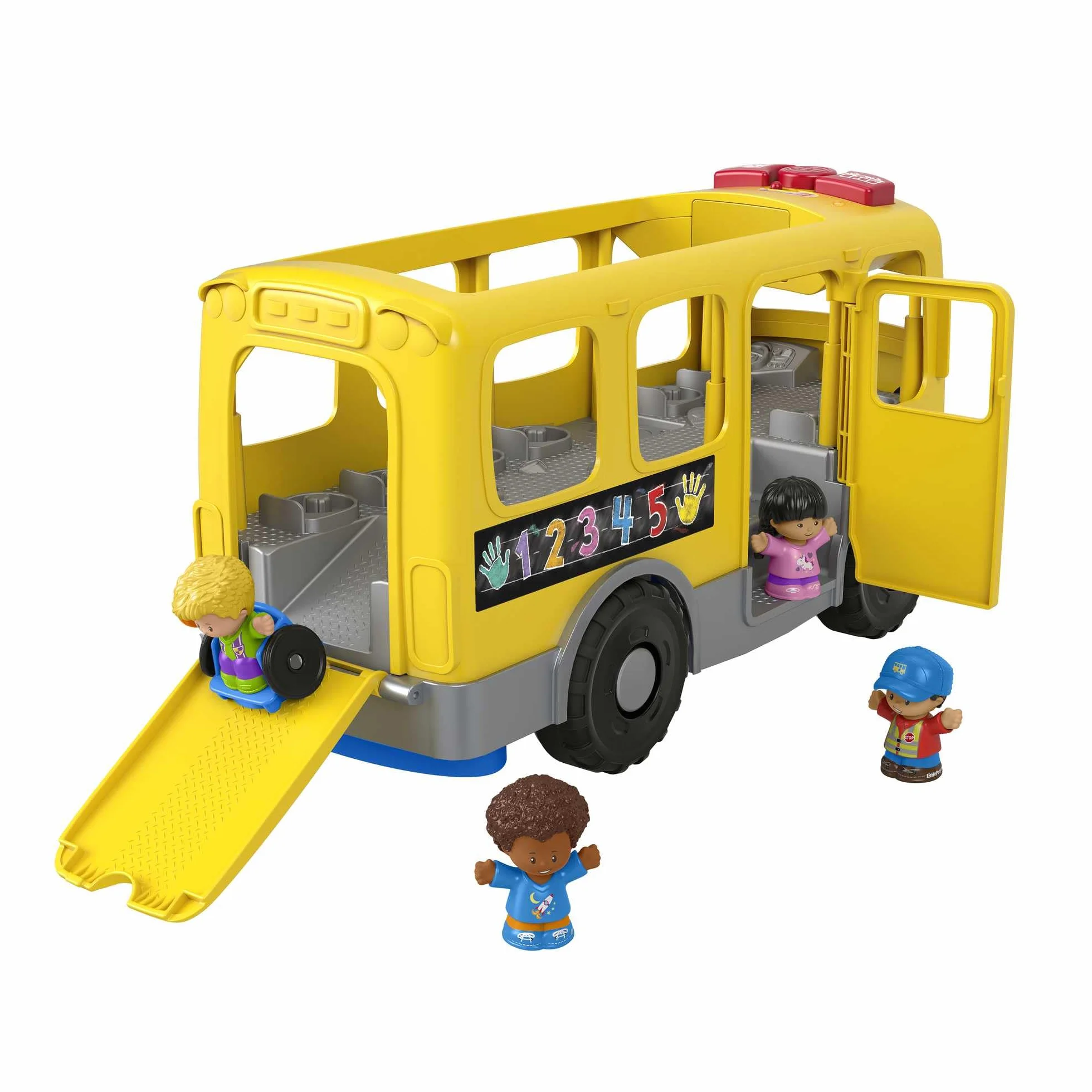 Fisher-Price - Little People autobusy szkolne, żółte, duże, (Mattel GTL68) wersja hiszpańska