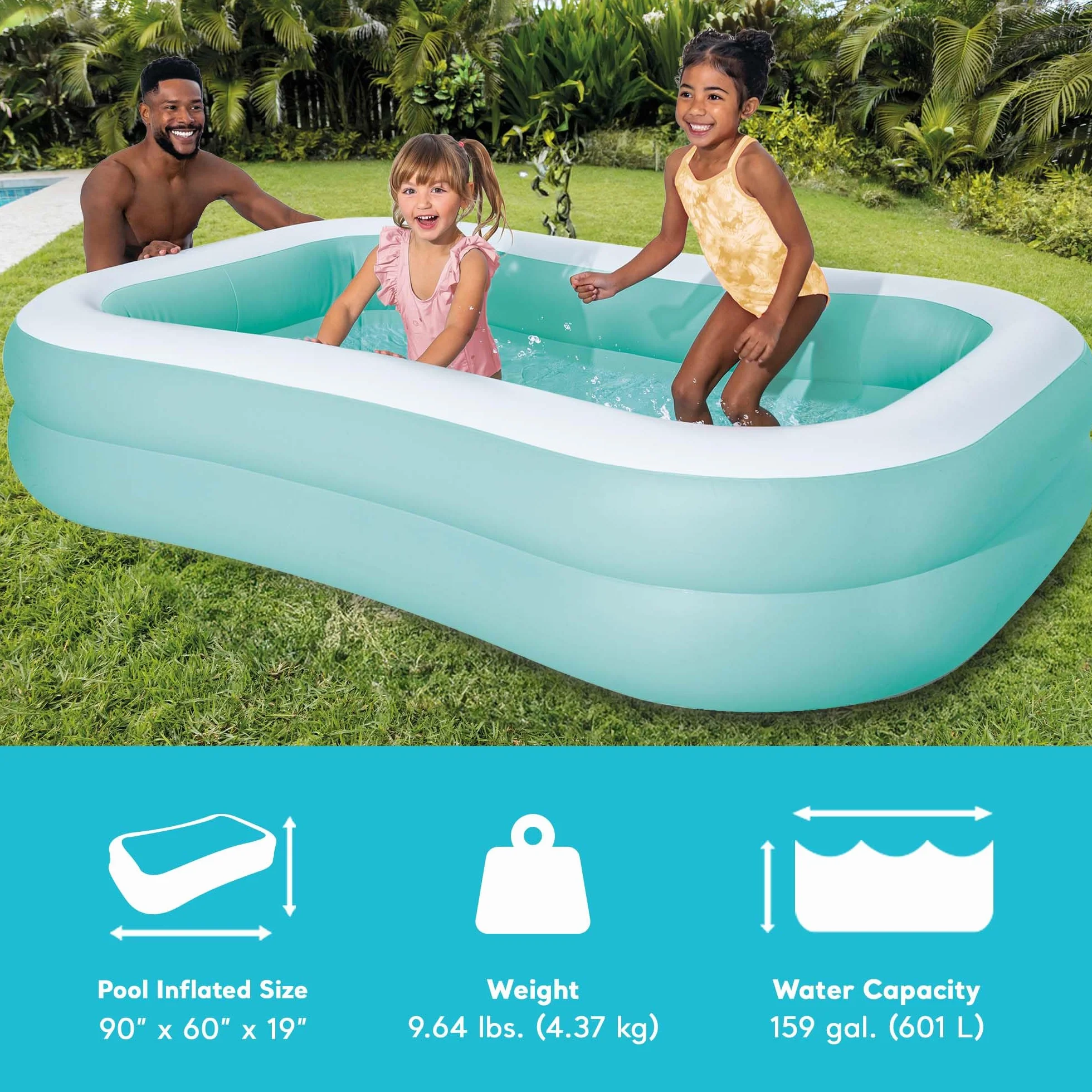 Intex Mandarin Swim Center basen rodzinny, 228 x 152 x 48 cm, dla dzieci w wieku od 3 lat