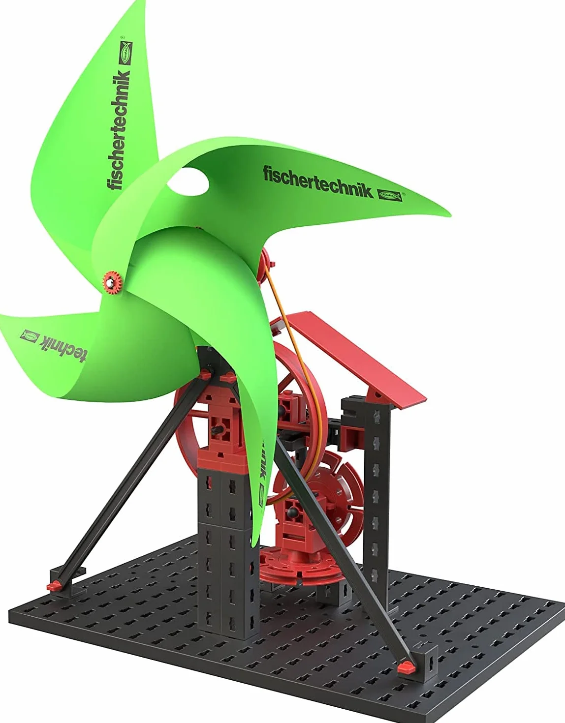 fischertechnik 559879 PROFI Green Energy – zestaw do montażu dla dzieci od 9 lat, skrzynka eksperymentalna dla energii słonecznej, wiatrowej i wodnej, w zestawie moduły słoneczne i silnik solarny