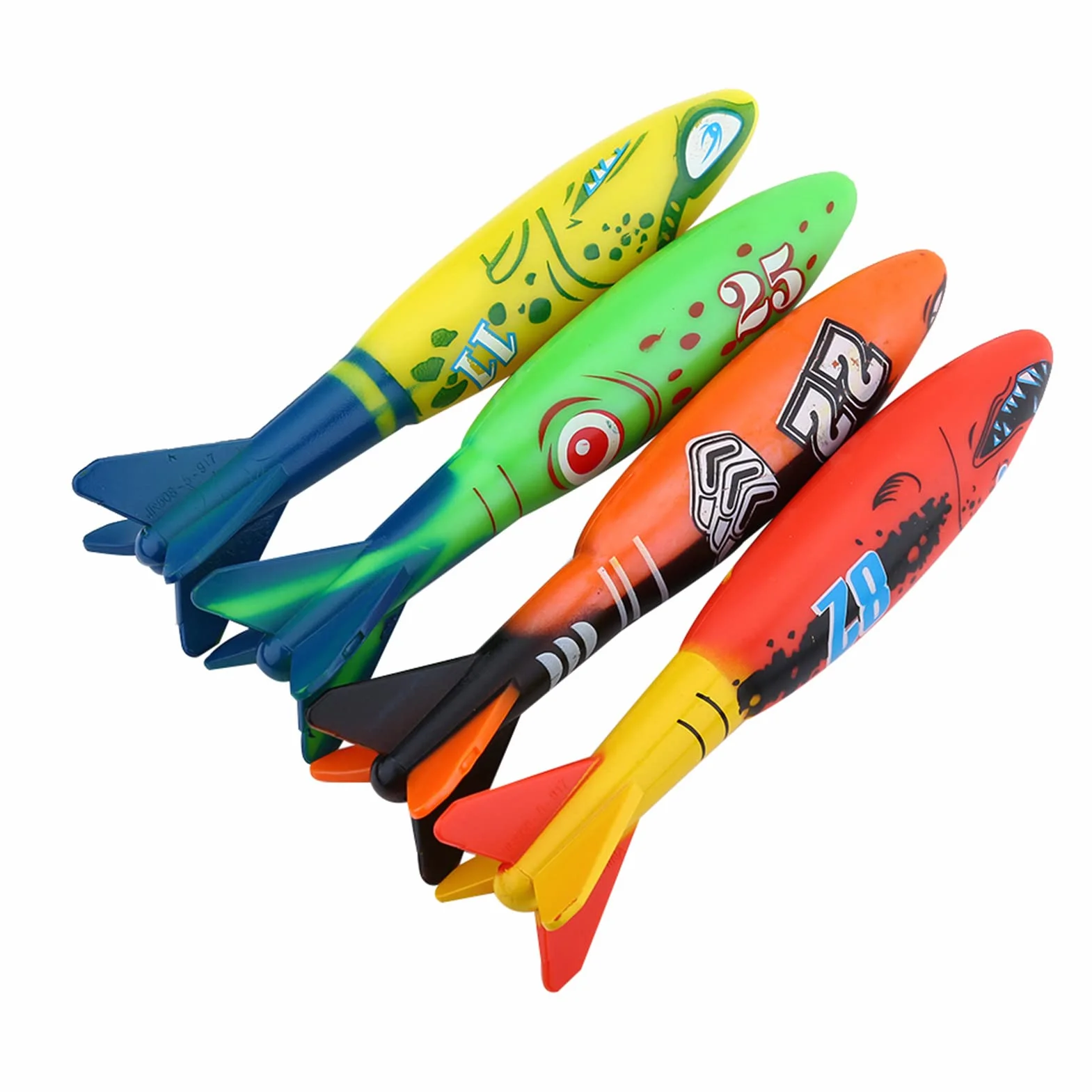 Vgeby Nurving Torpedo Toys, 4 sztuki zabawki treningowe nurkowe zabawki sportowe dla dzieci Podwodna gra
