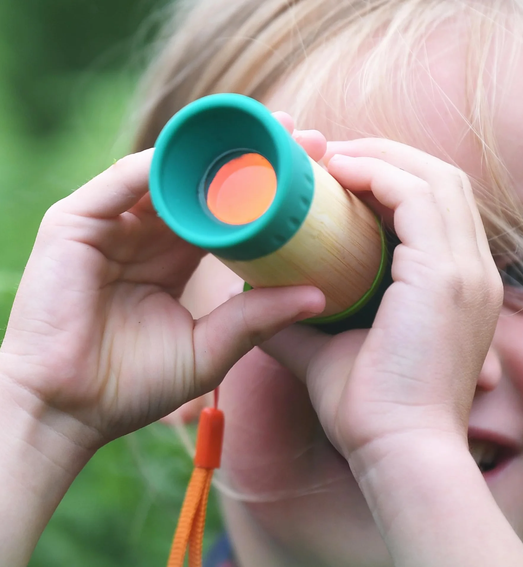 Hape Nature Fun Adjustable Telescope 8x Zoom Bamboo Childrens Telescope