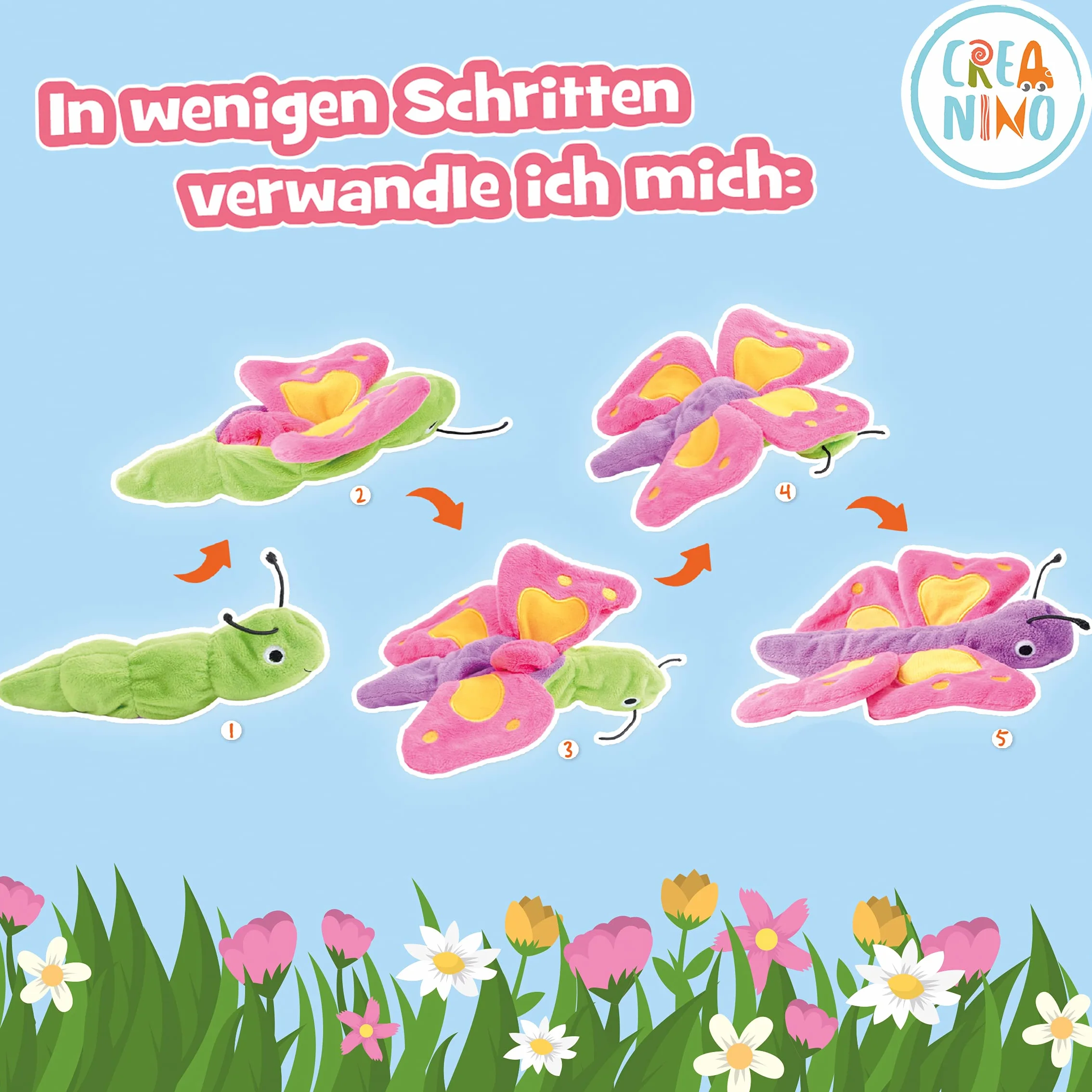 Pluszowa zabawka 2 w 1, odwracalna pluszowa kreatywna zabawka dla lalek, super miękka zabawka edukacyjna dla dzieci, poliester, Klar, 5 x 23 x 26 cm, uniseks