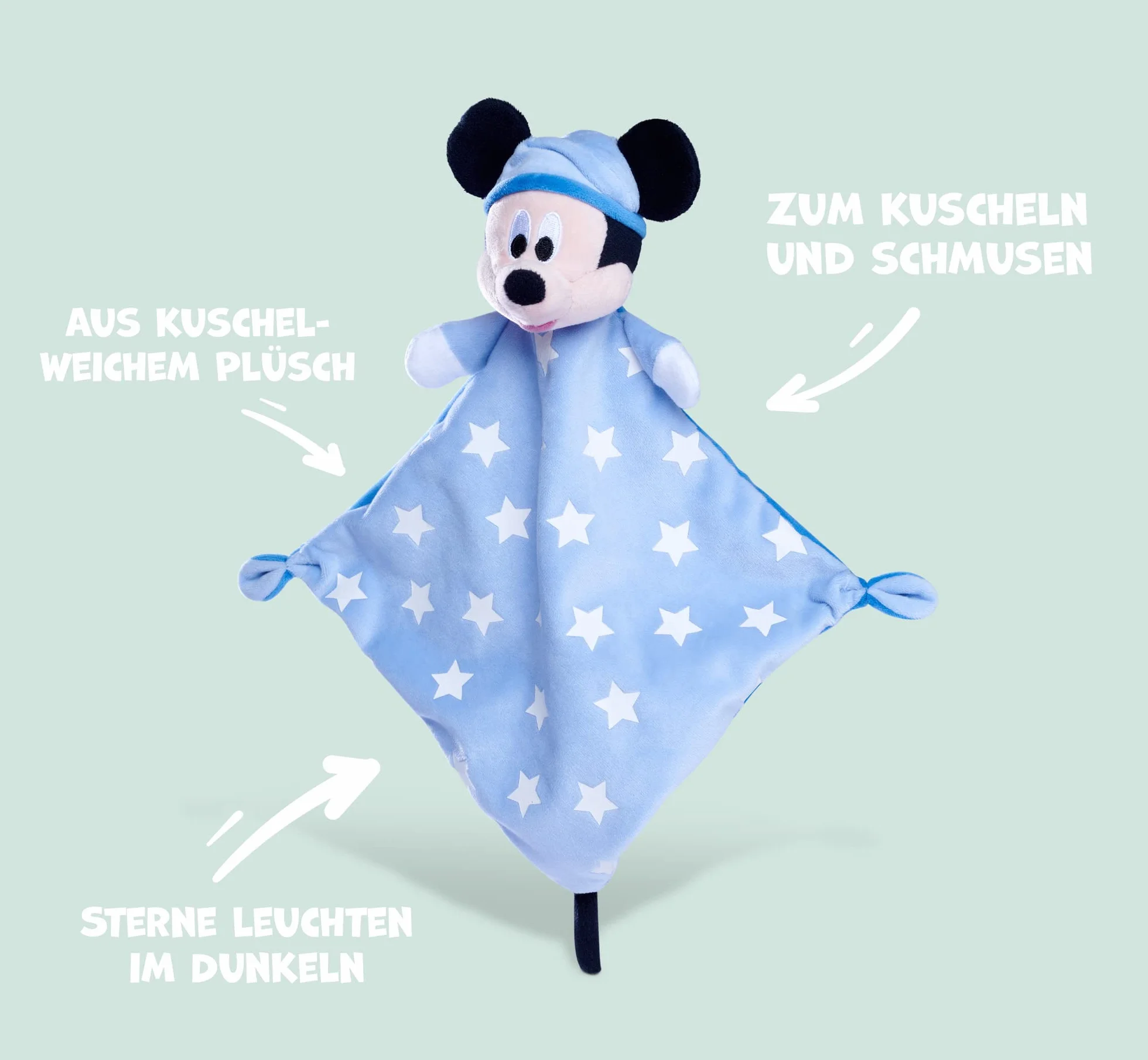 Simba Kocyk, 6315870352 Disney Mickey GID Przytulanka, 30cm