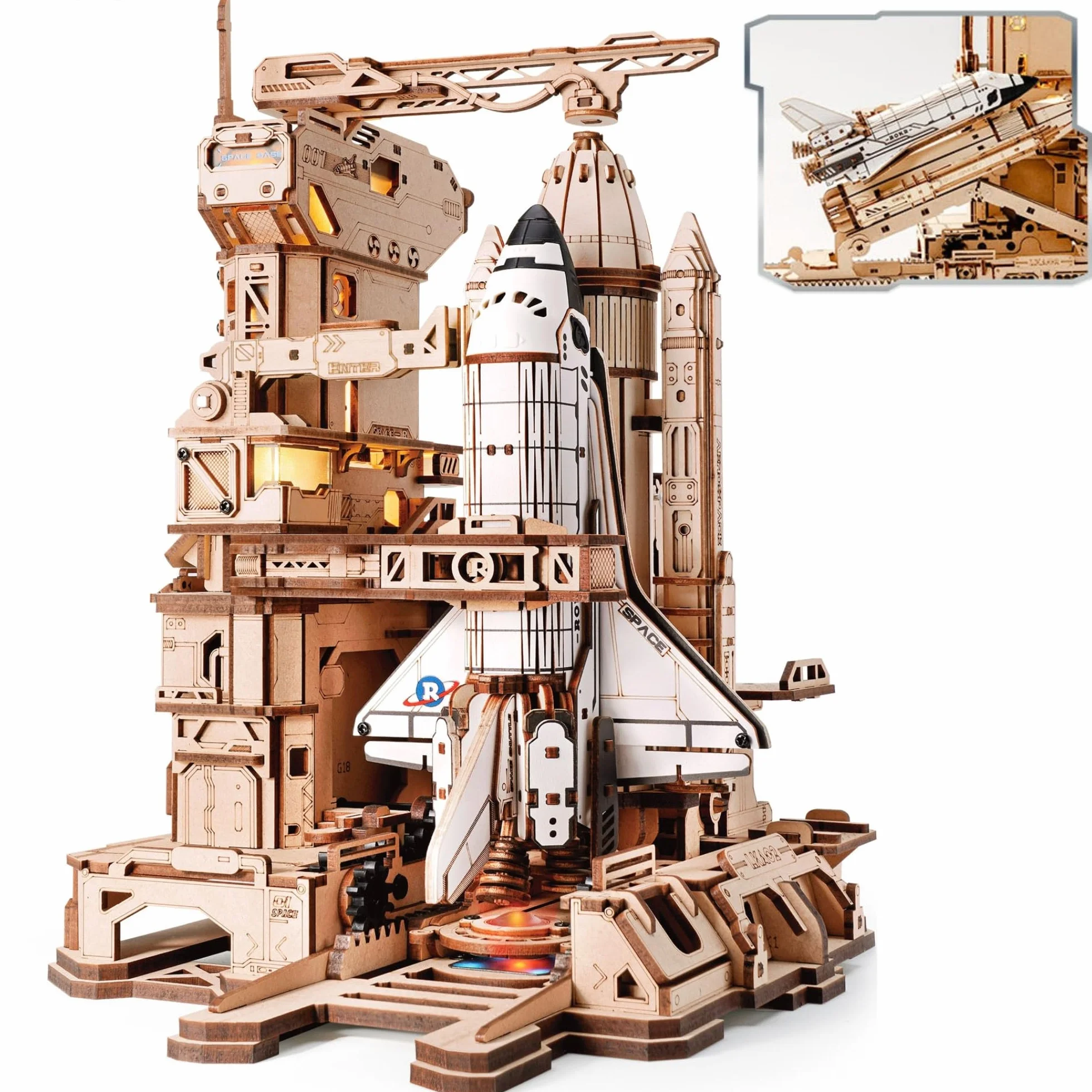 ROKR Drewniane puzzle 3D LQA01 Space Shuttle