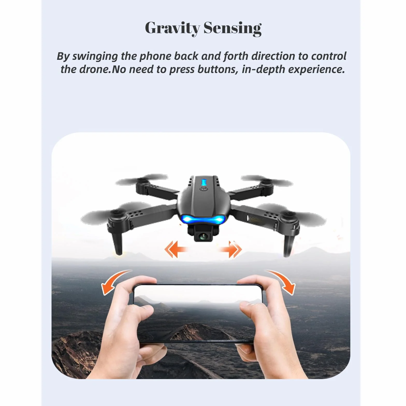 Składany Mini RC Drone, Quadcopter do Unikania Przeszkód, Podwójny Aparat HD 4k Fotografia Lotnicza Samolot RC, Obsługa Aplikacji Wifi, Prezenty dla Dzieci i Dorosłych