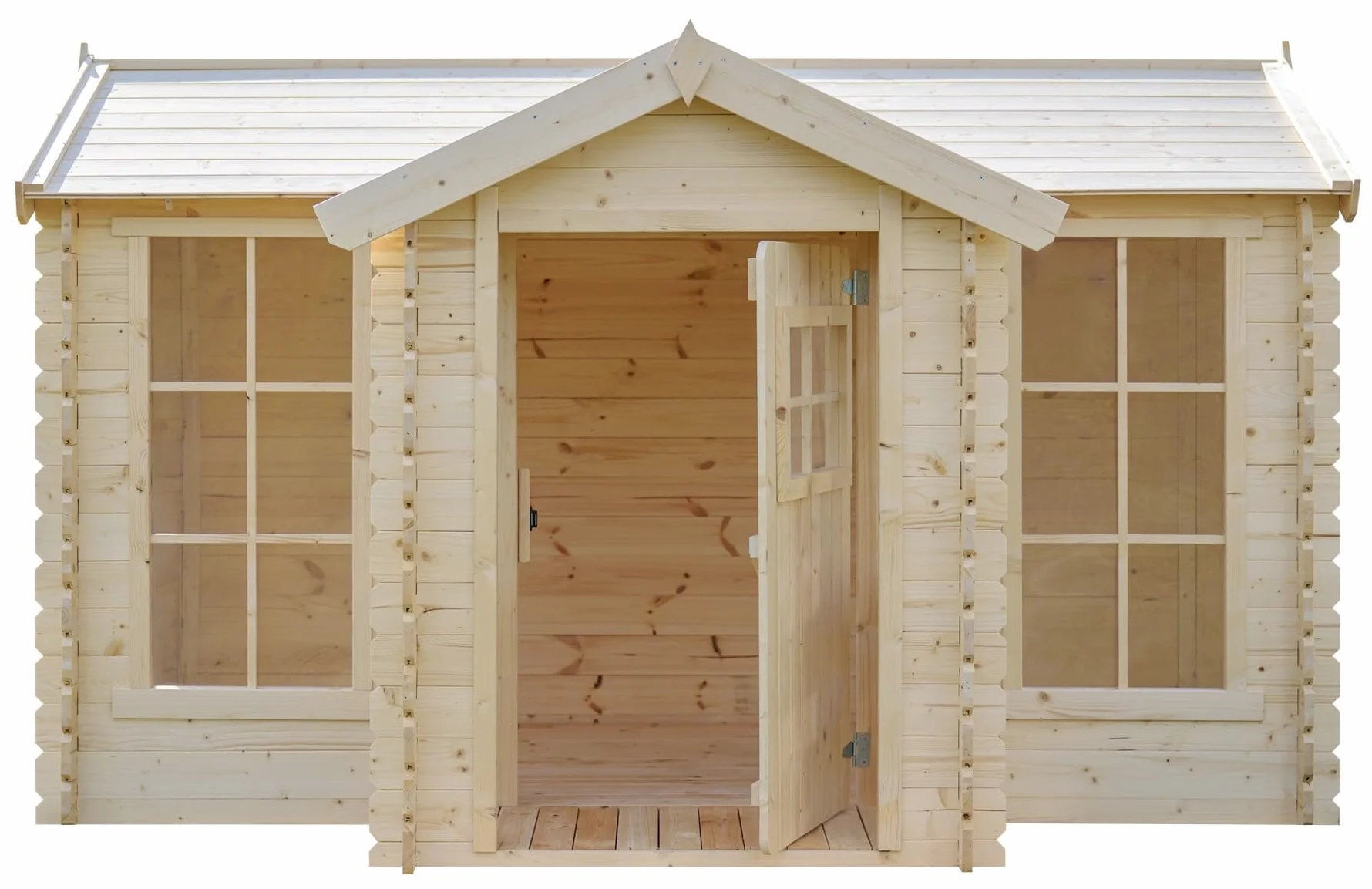 Timbela Domek do zabawy z drewna – domek do zabawy na świeżym powietrzu dla dzieci – szer. 241 x gł. 178 x wys. 151 cm / 2,63 m2 domek ogrodowy do zabawy z werandą – domek ogrodowy dla dzieci M520