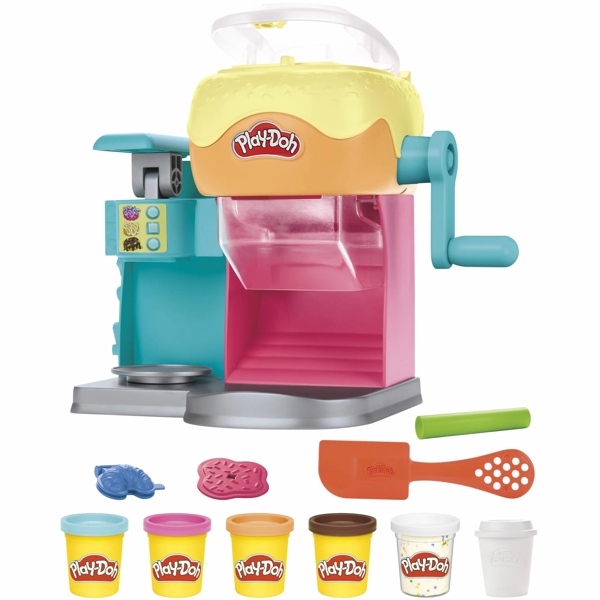 Zestaw do zabawy Pączkarnia Play-Doh, zabawkowe jedzenie, zabawy plastyczne dla dzieci w wieku od 3 lat
