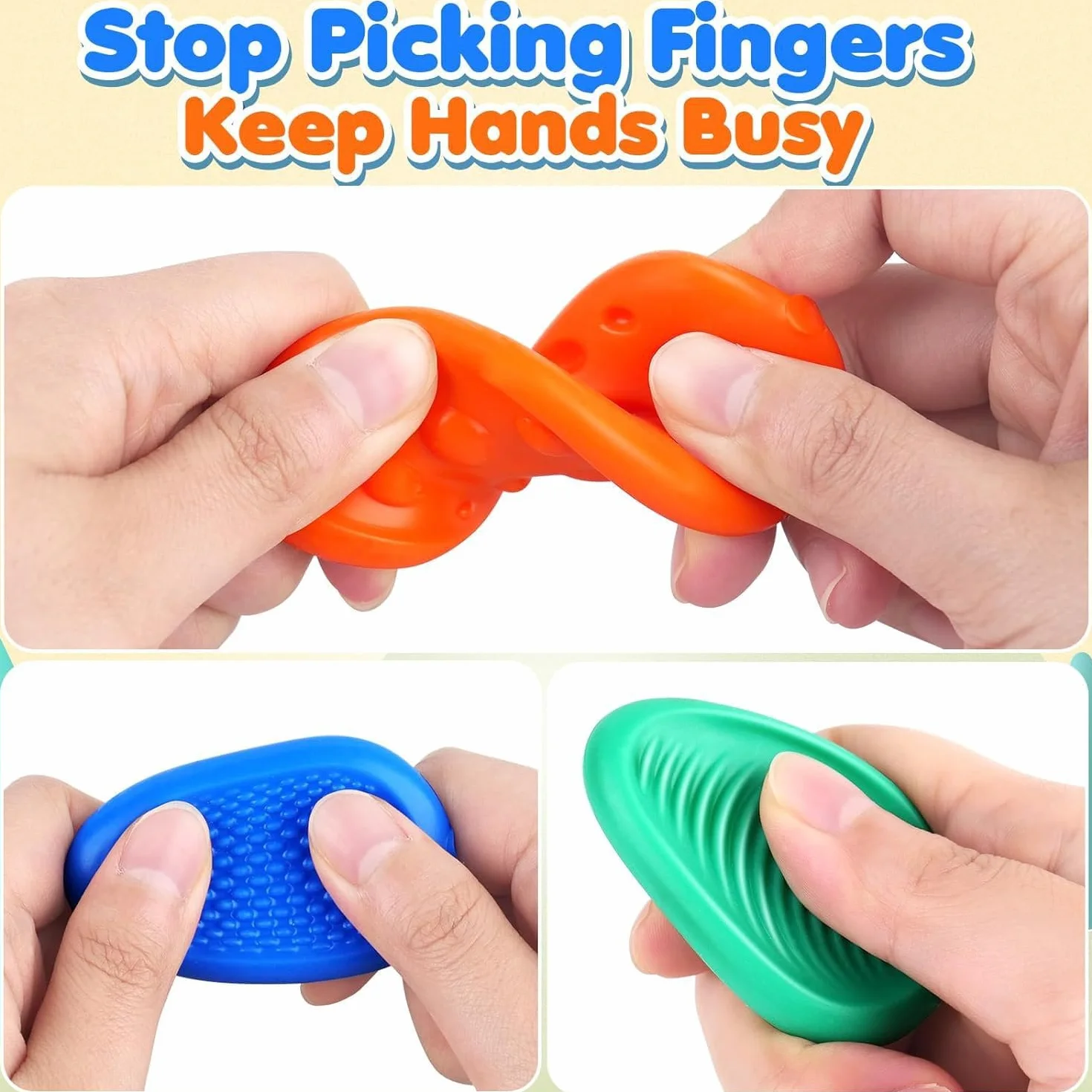 Fidget Toys Sensory Stones, zabawki antystresowe, sensoryczne, antystresowe, teksturowane, dla dzieci z autyzmem, 12 sztuk